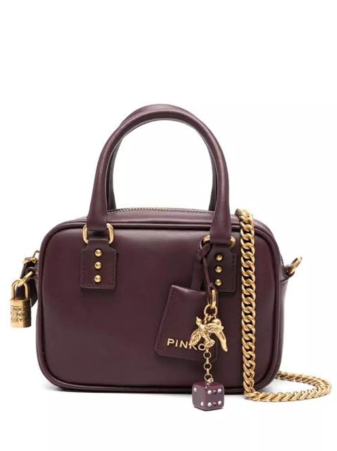Pinko Mini Bowling Bag Marron image