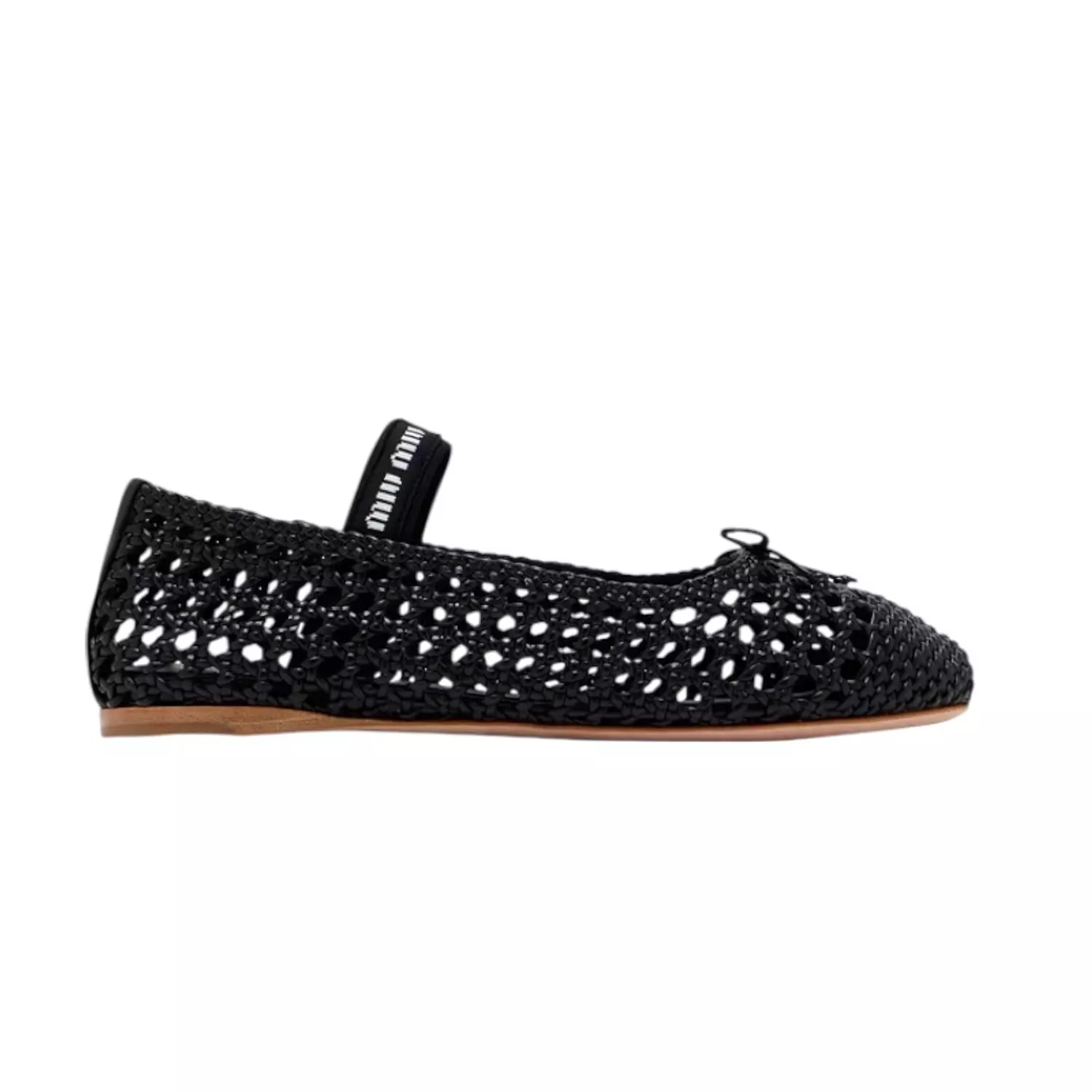 Miu Miu Woven nappa leather ballerinas for Women image