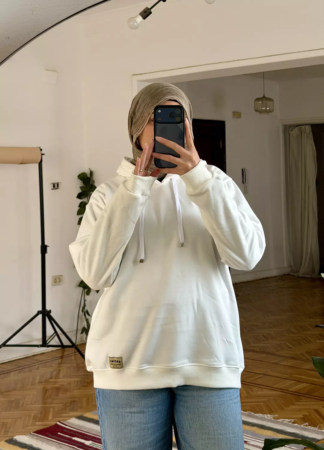 Oversized Hoodie Basic - White 1