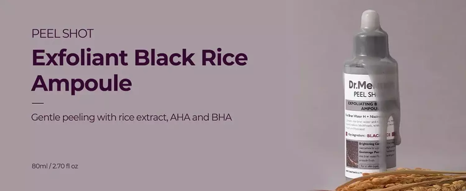 Dr.Melaxin - Peel Shot Exfoliating Black Rice Ampoule hover image