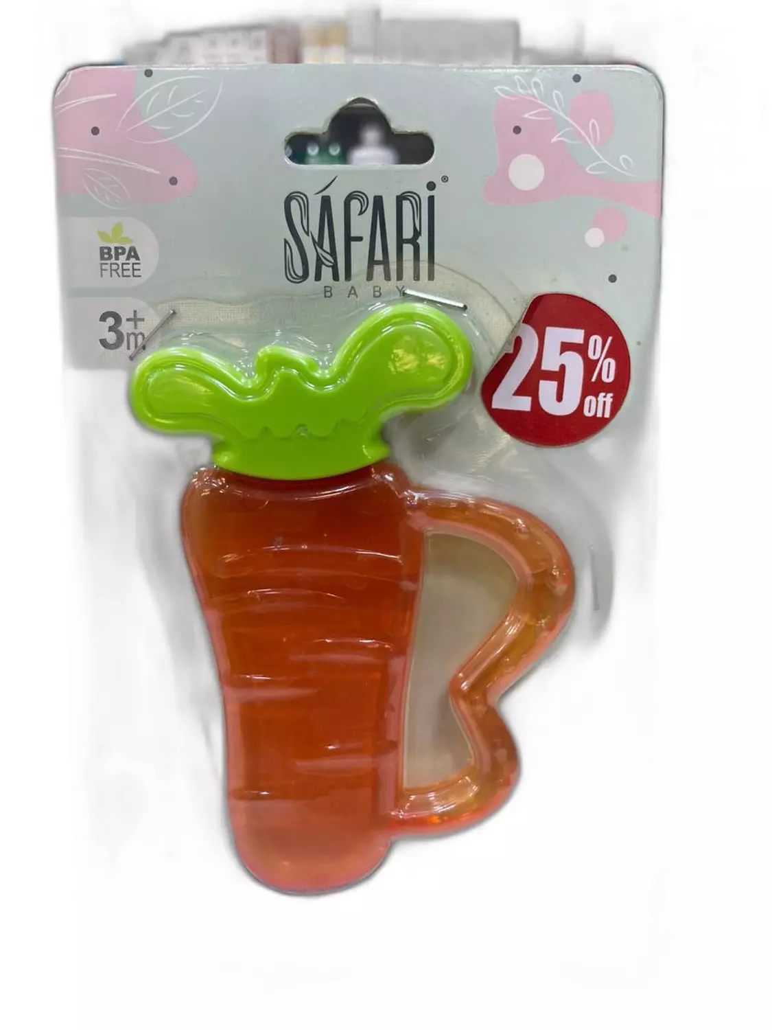 OFFER - SAFARI FILLED TEETHER CARROT SHAPE S 323 25% OFF image