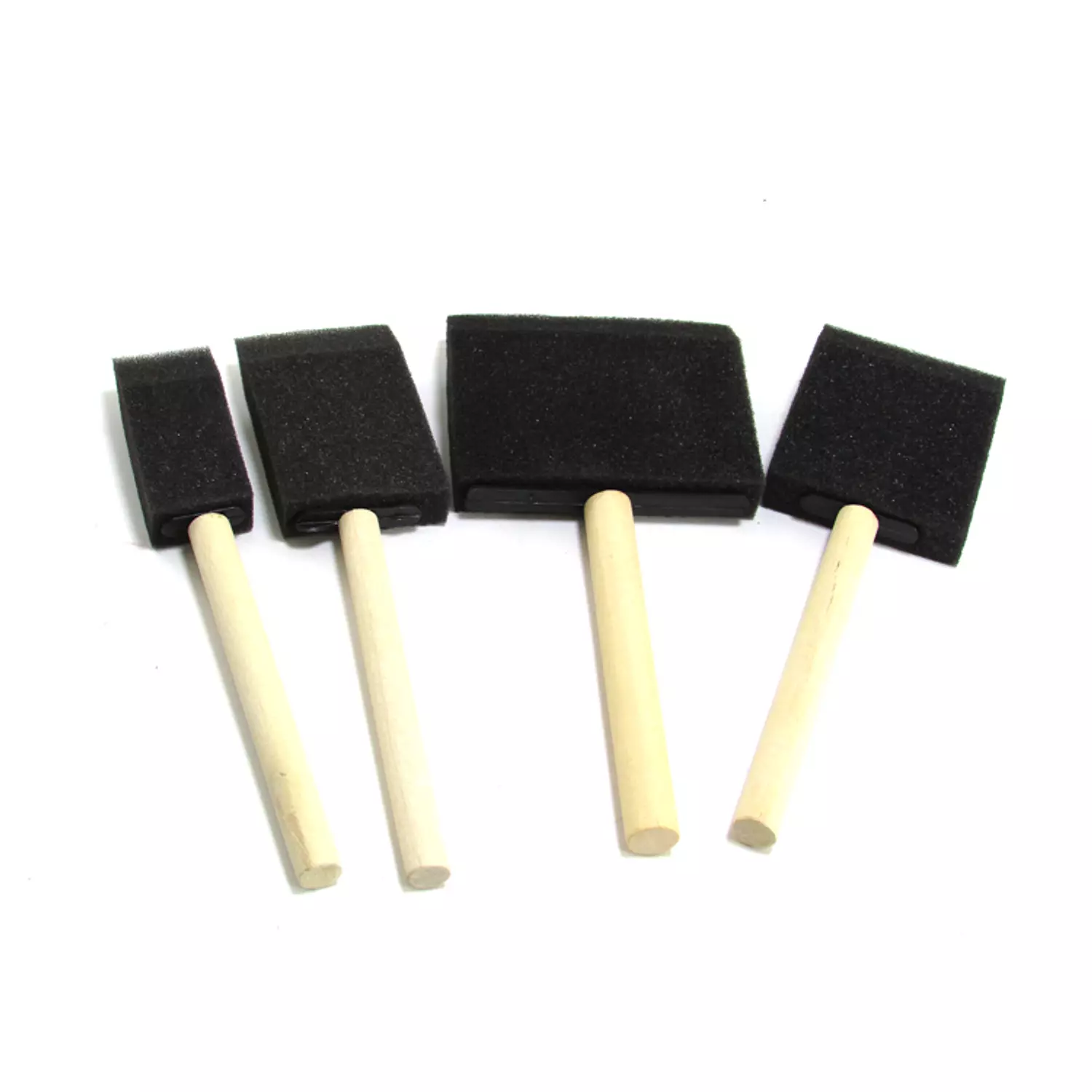 Set of 4 different sizes of wide sponge brushes,2.5cm,4cm,5cm,7.5cm 1