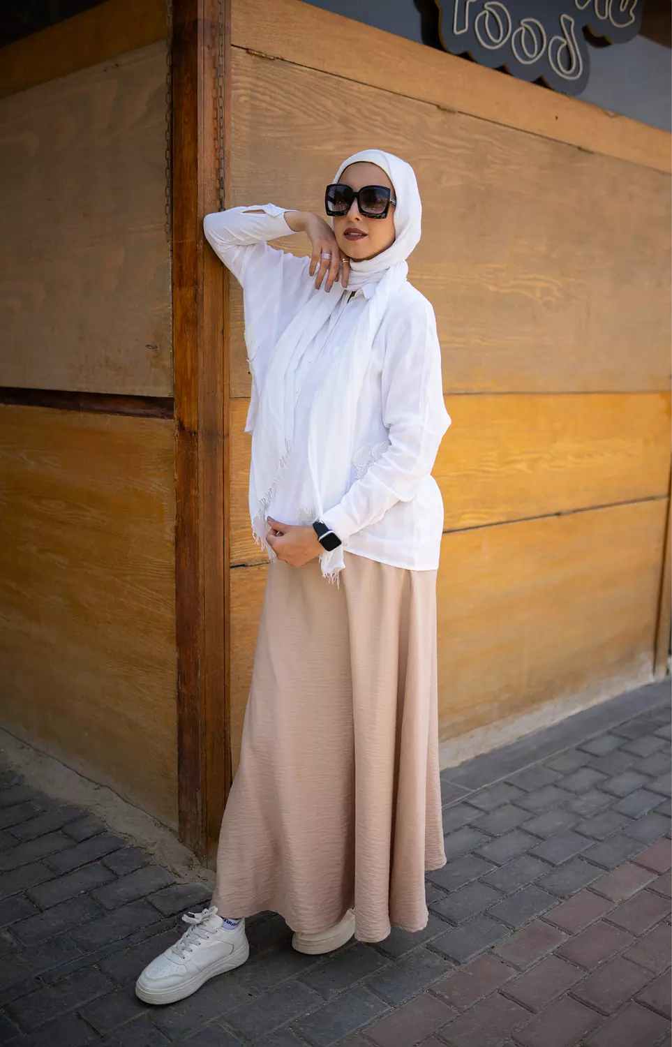 Spanish Linen Beige Skirt hover image