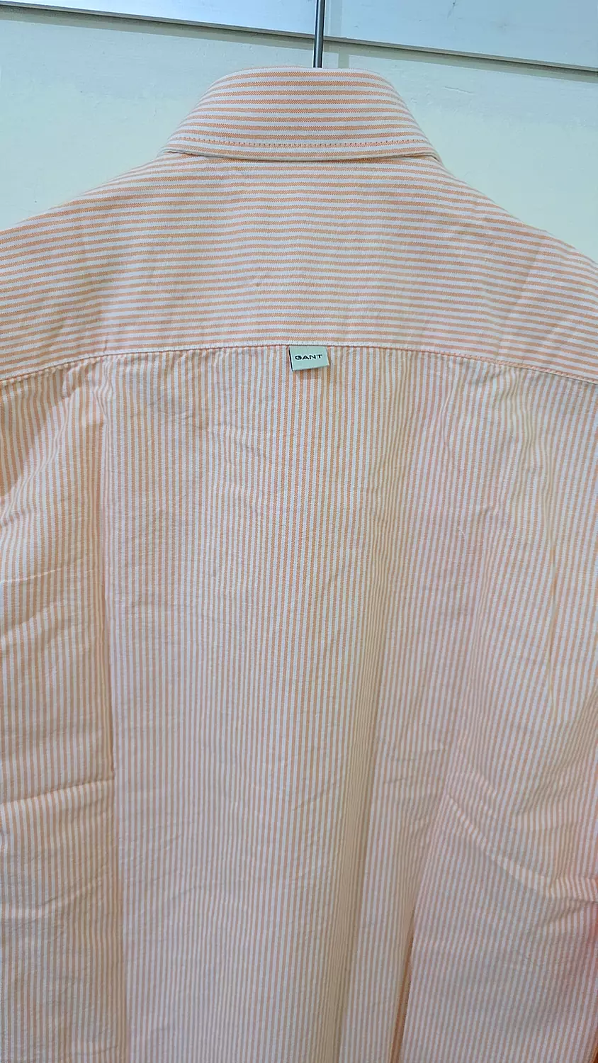 REG OXFORD BANKER STRIPE SHIRT-BRIGHT orange 3