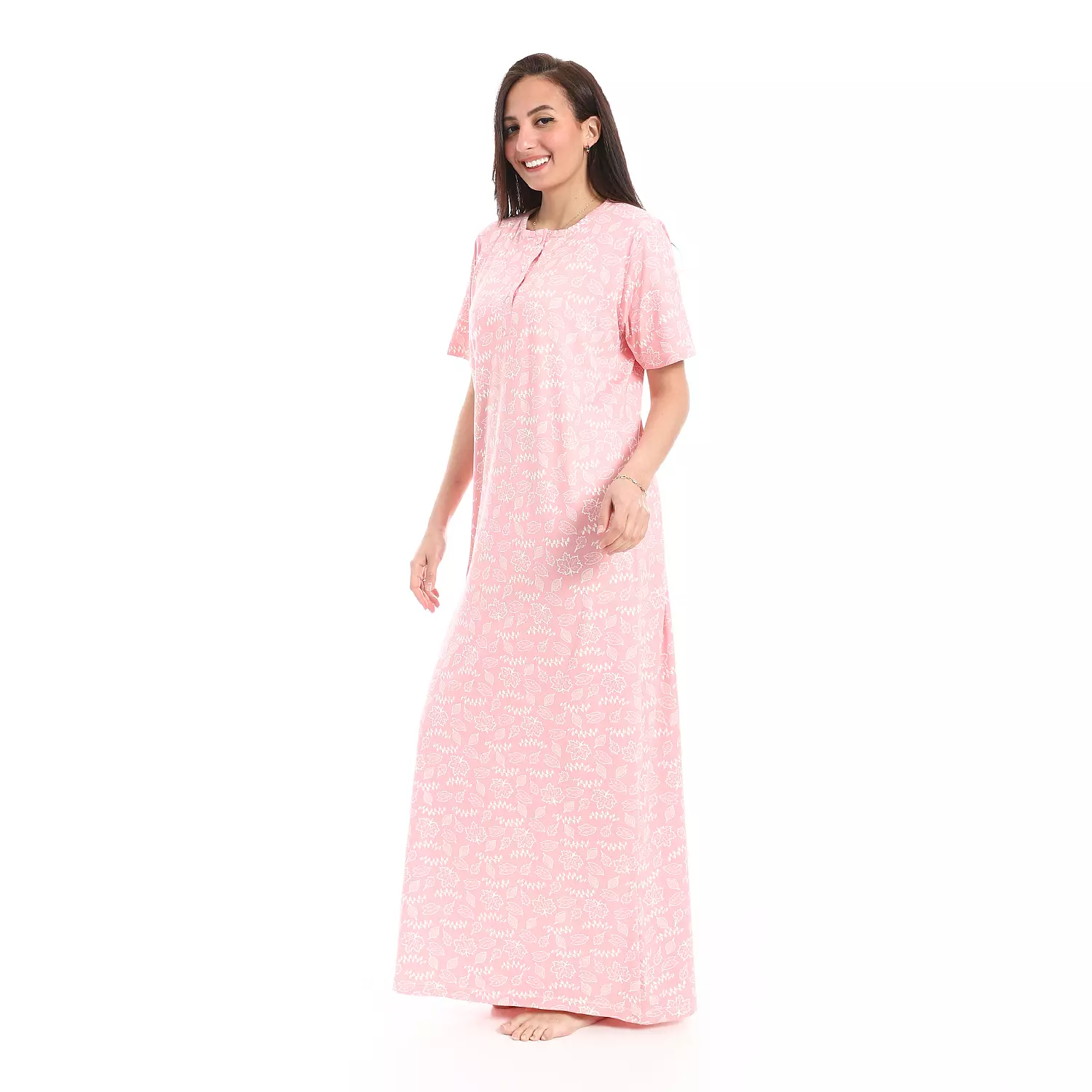 Nightgown Big Leaves Pattern - 2488 - Rose 2