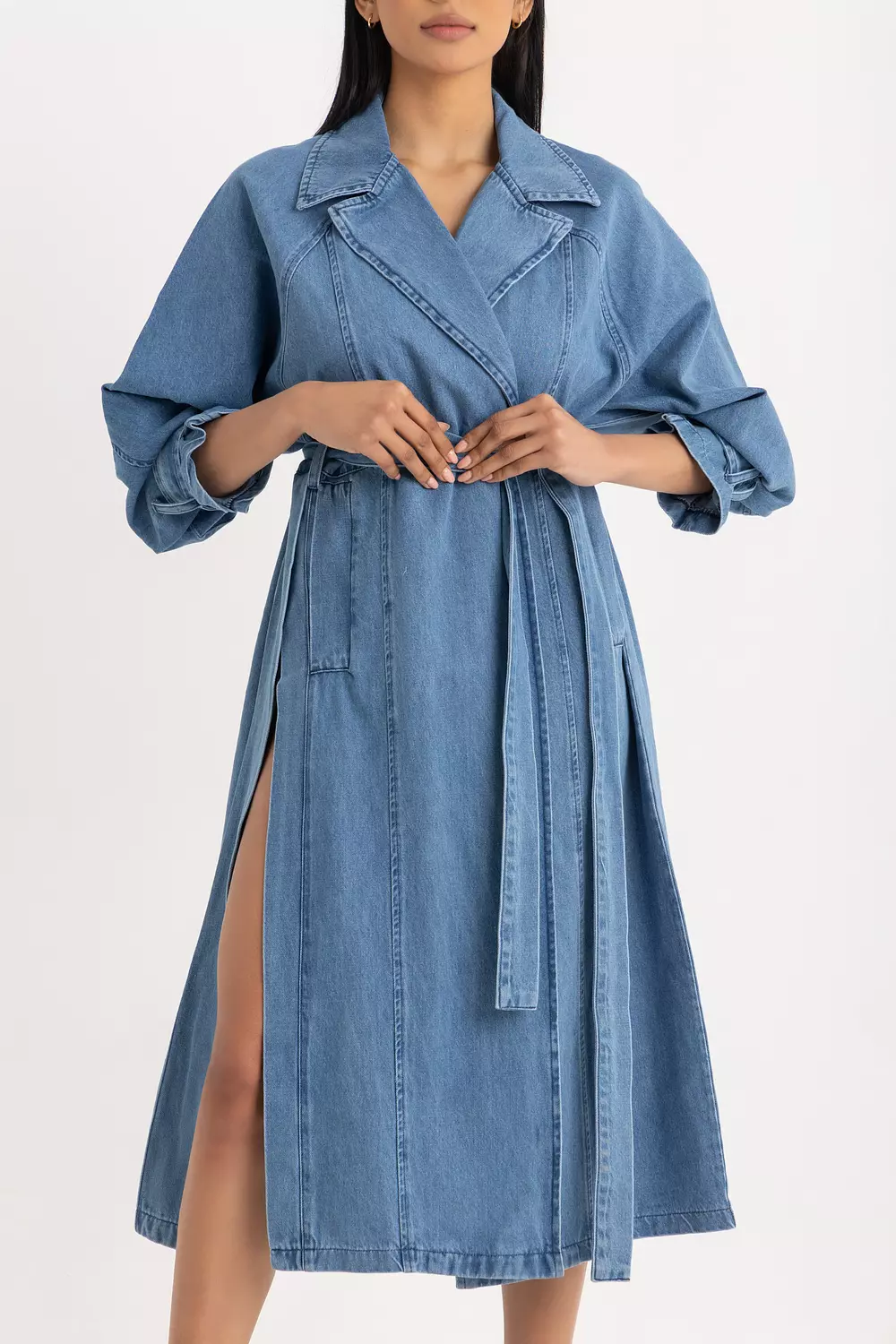 The Sophia Denim Trench Coat 6