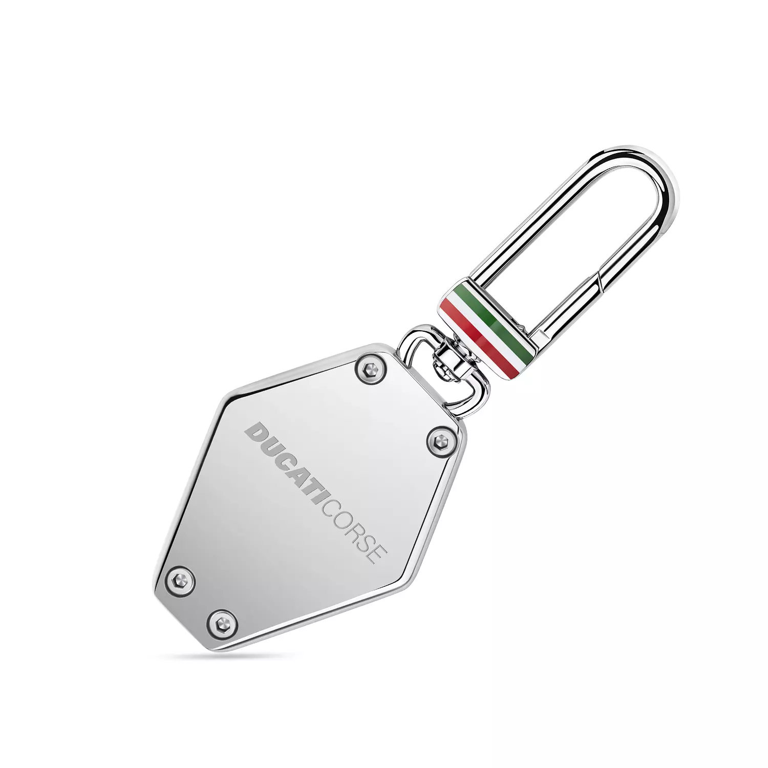 Ducati - DTAGK2138002 - STILE Stainles Steel+RED  ENAMEL KEYRING 1