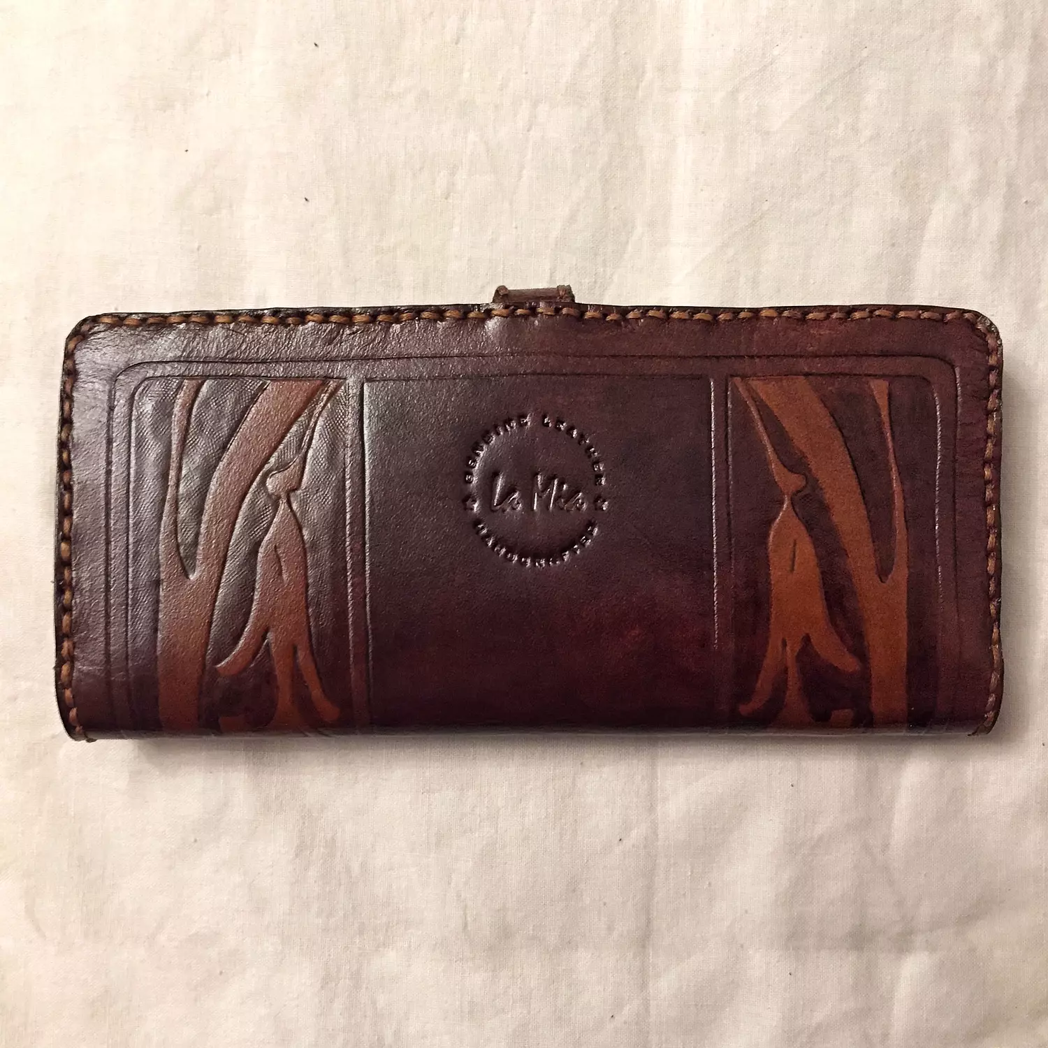 Art Nouveau bloom long leather wallet hover image
