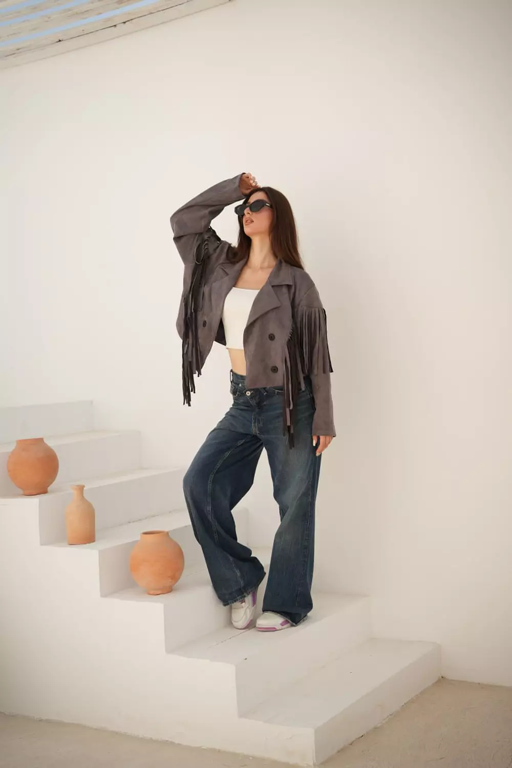 Fringes Suede Blazer  3