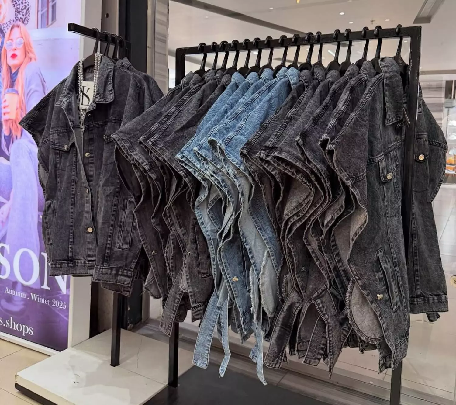 Stylish Denim Cape Jacket with Classic Details image
