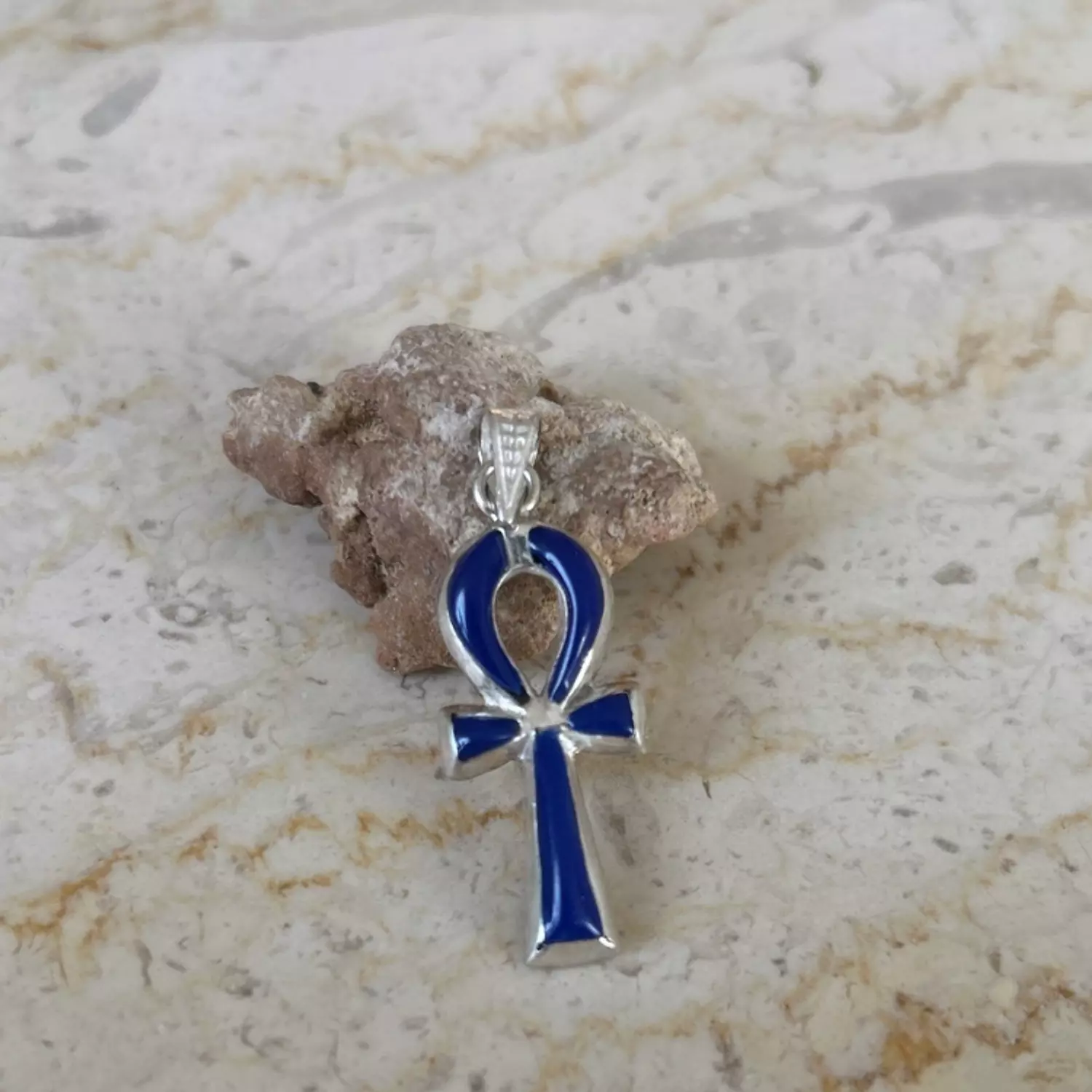 Blue ankh pendant  image
