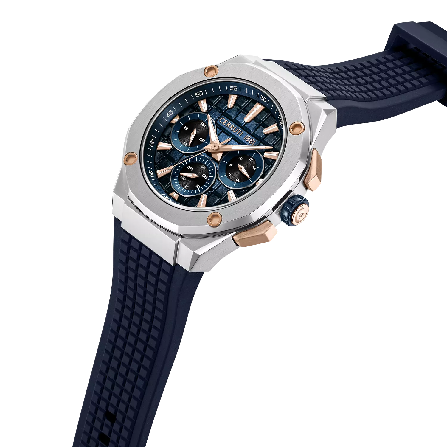 Cerruti 1881 Razzuolo Chronograph Watch for Men - Blue Dial, Blue Strap 1