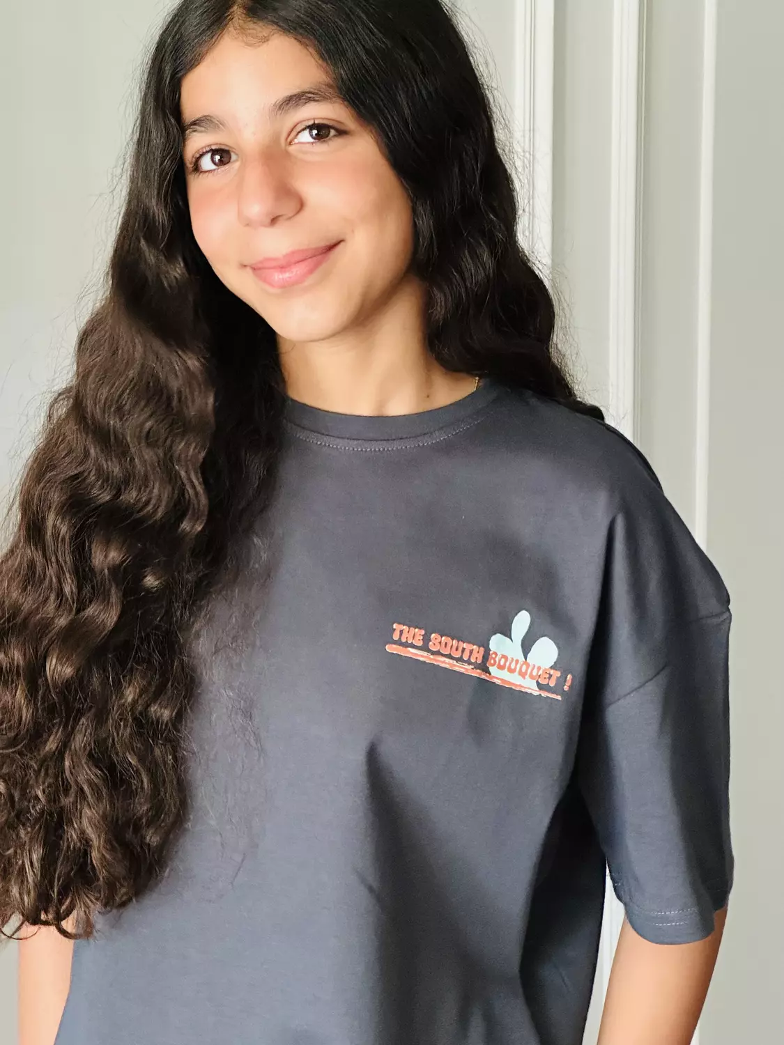 SOUTH Unisex Dark Charcoal Grey South Fruits oversized t-shirt  2
