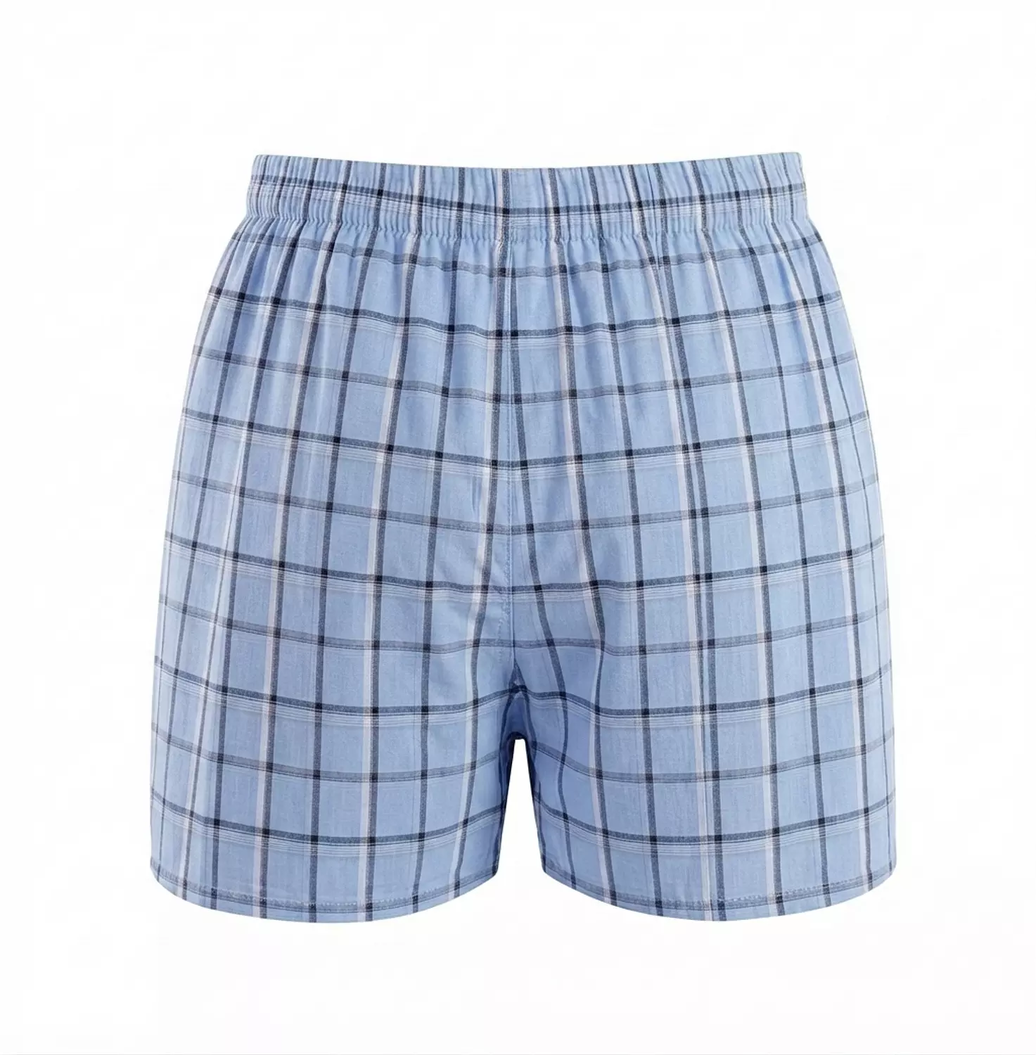 Men's Plaid Boxer - 4333 - Light Blue hover image