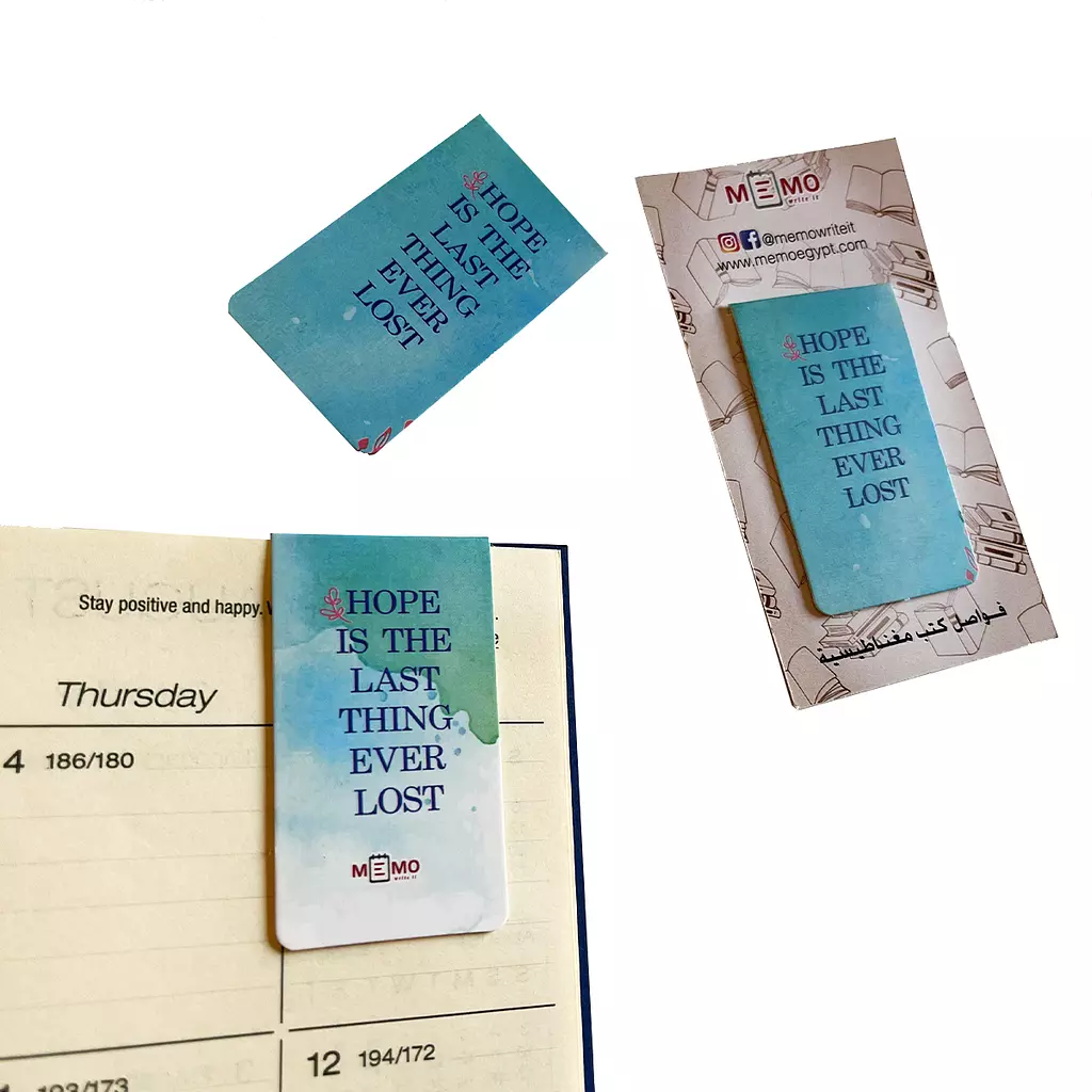 Memo Magnetic Bookmark “Hope” Blue (1 pcs)