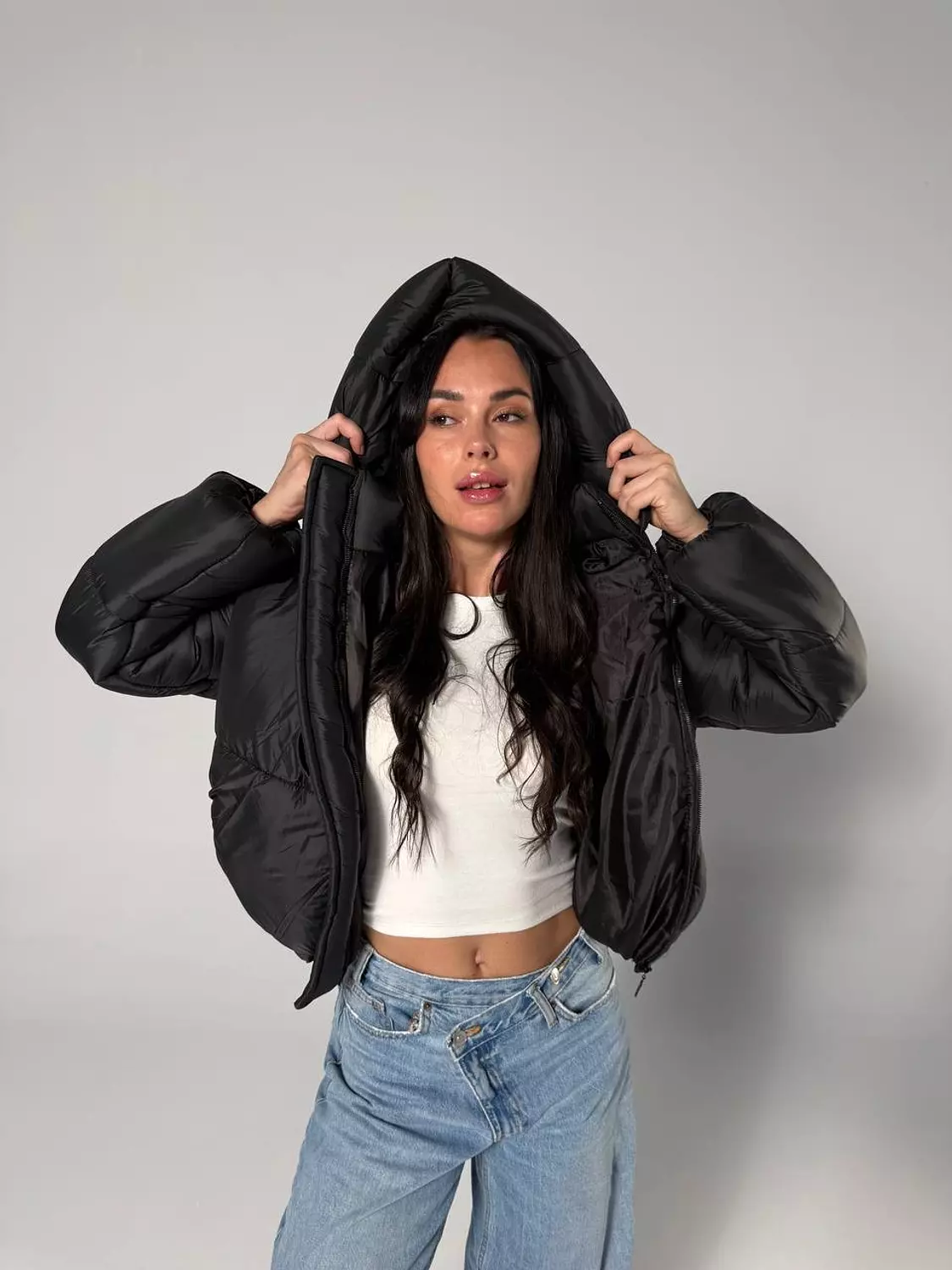 Cropped waterproof jacket 6