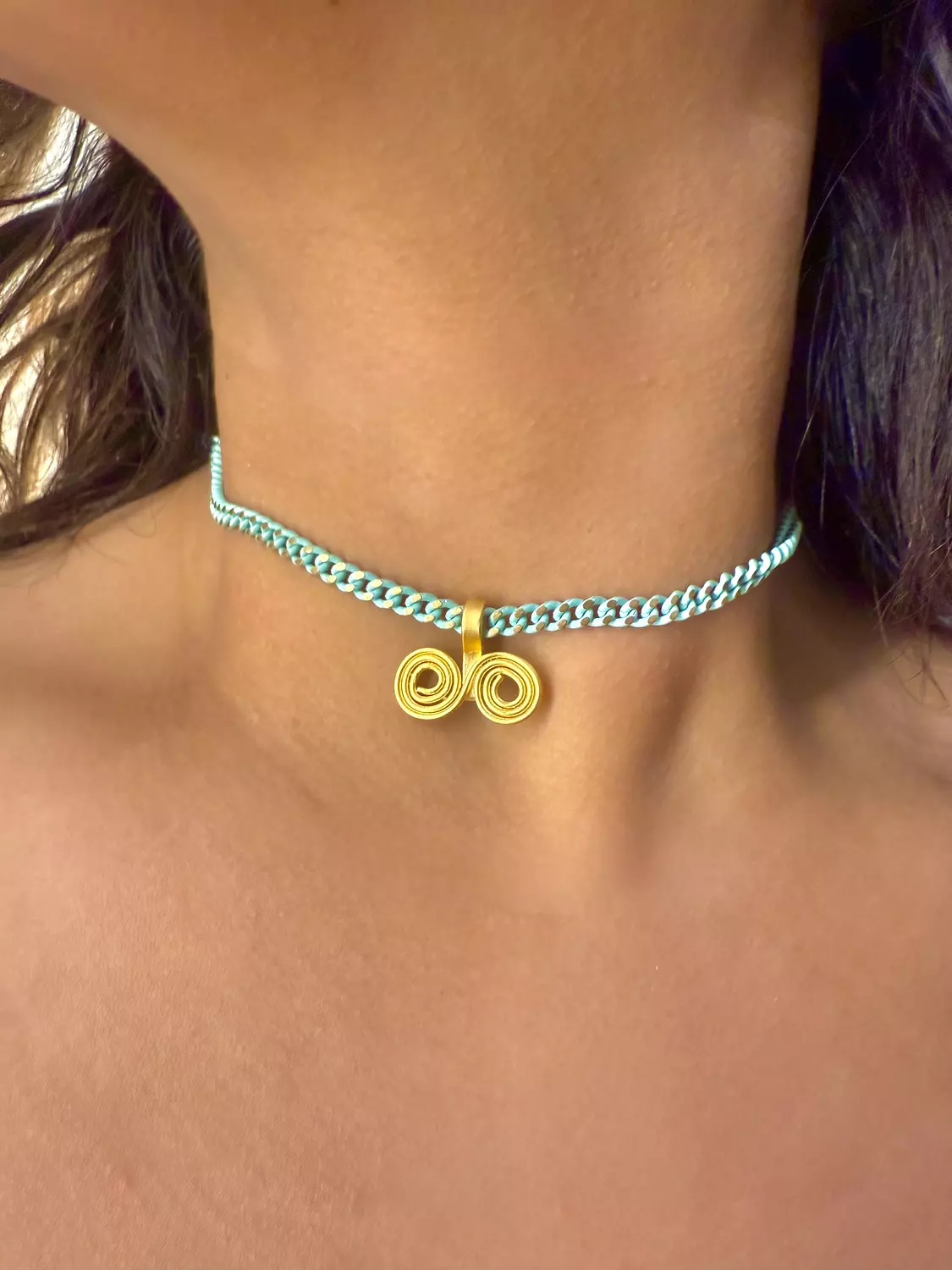 Set of two gold plated necklaces 2