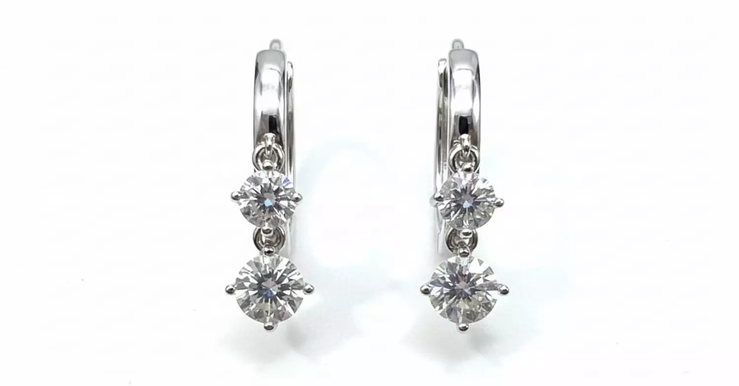 Silver Earrings Daimond 1