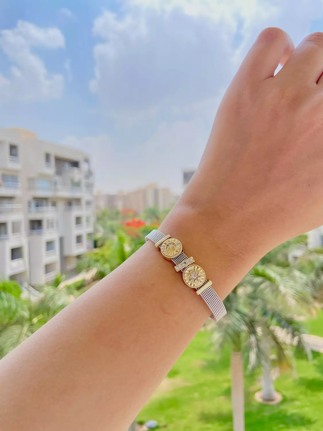 Charming silver link bracelet  3