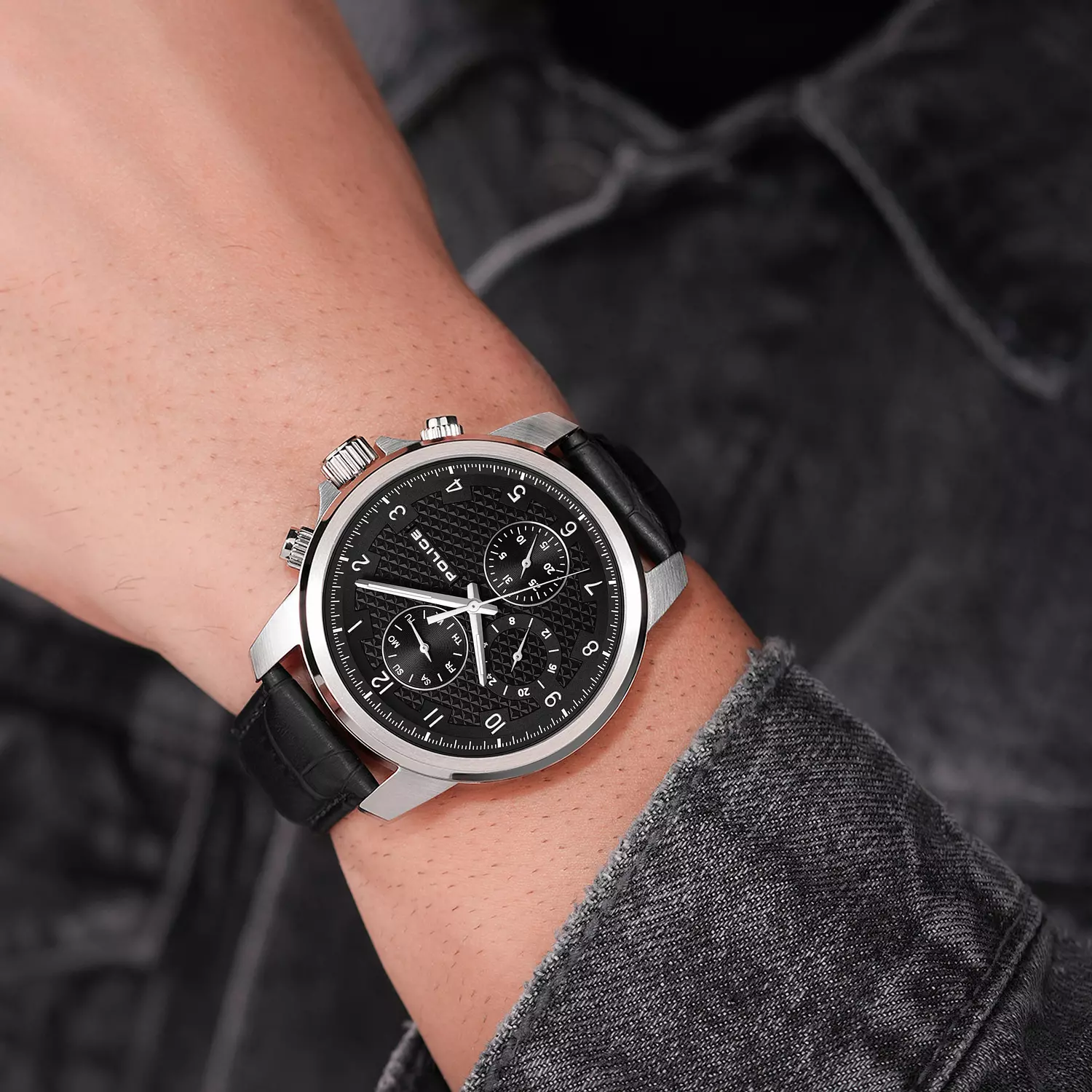 Police Mensor PEWJF0021503 Men's Chronograph Watch Dial and Black Strap 4