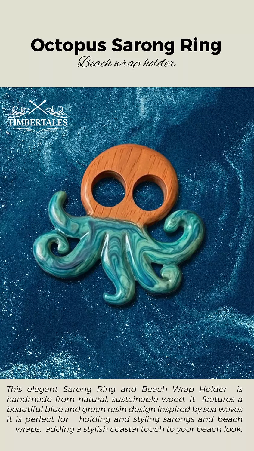 Octopus Sarong Ring - Beach Wrap Holder image