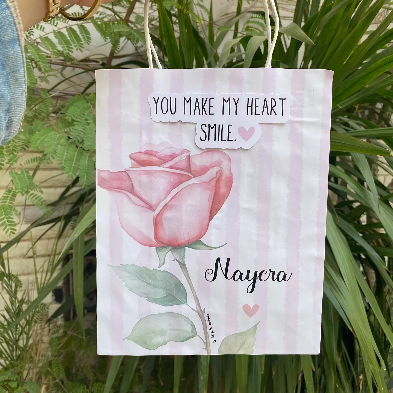 Pink Rose Heart Mug 2