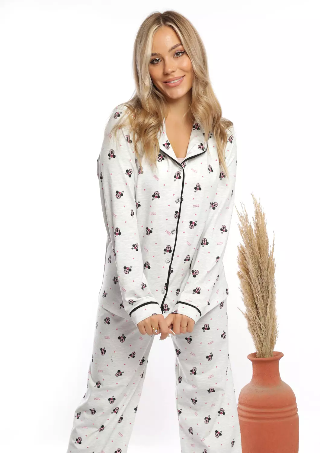 C330 MICKEY MOUSE LONG SLEEVES BUTTONED PAJAMA SET 2