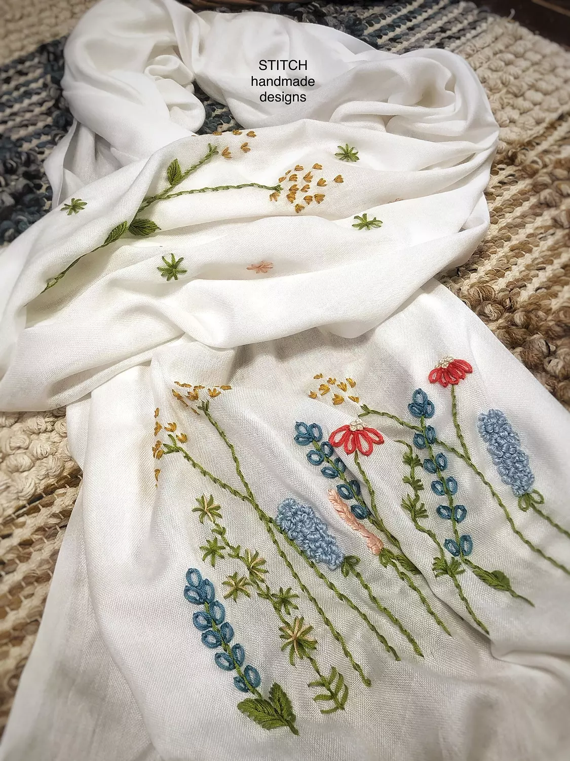 Ivory Garden Pashmina Shawl 3