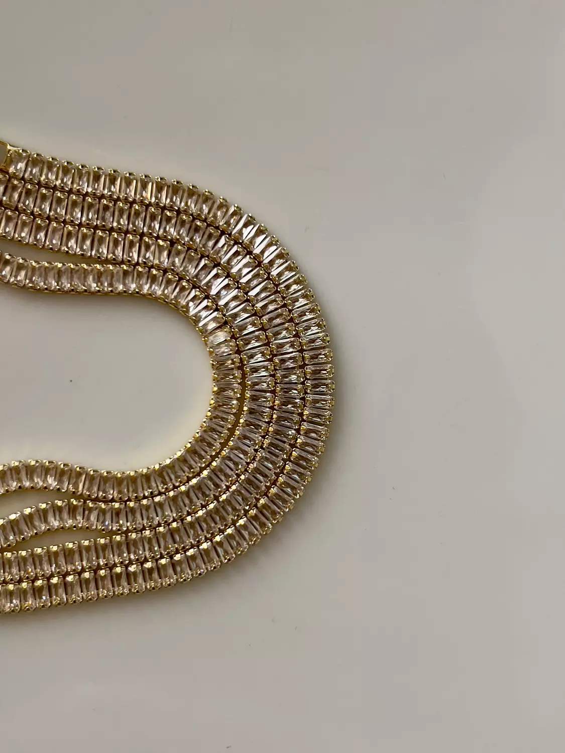 Gold baguette tennis  image