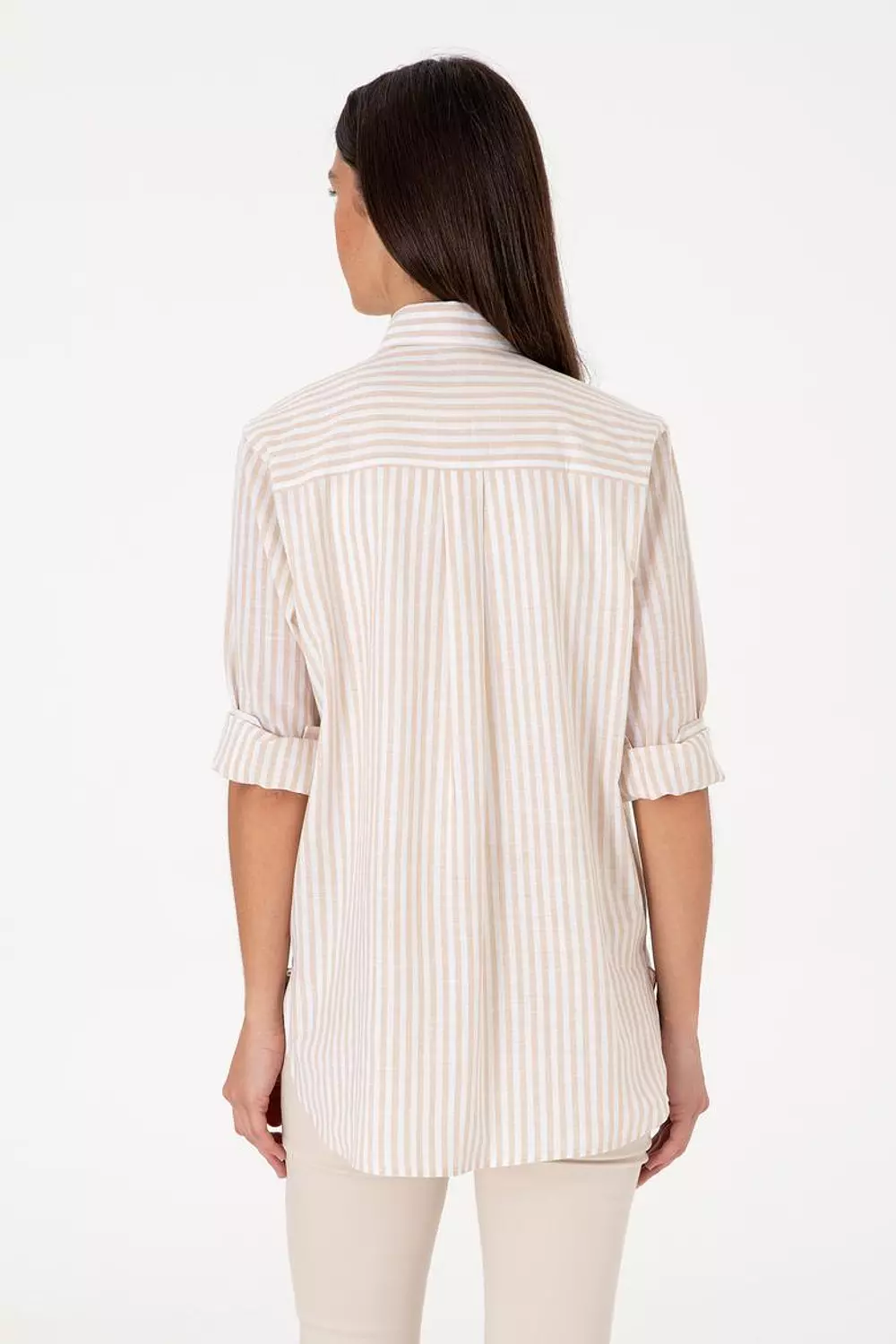 Women's Striped Stone Long Sleeve Tunic Shirt new POLO   hover image