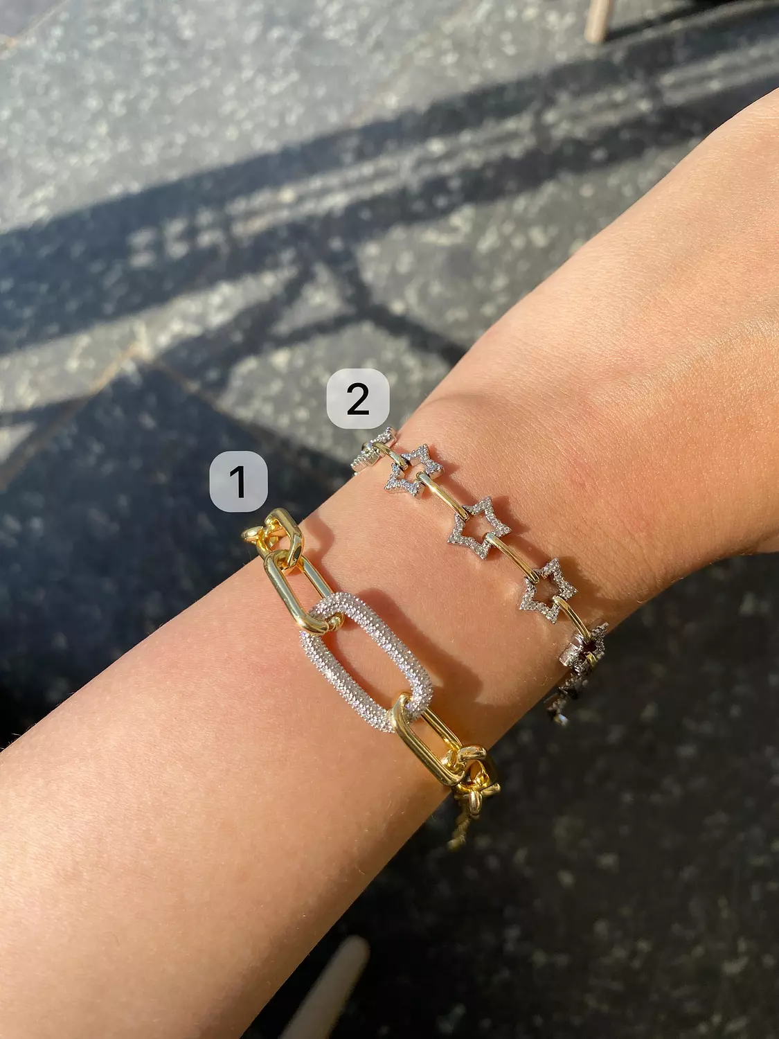 Gold link bracelets 3