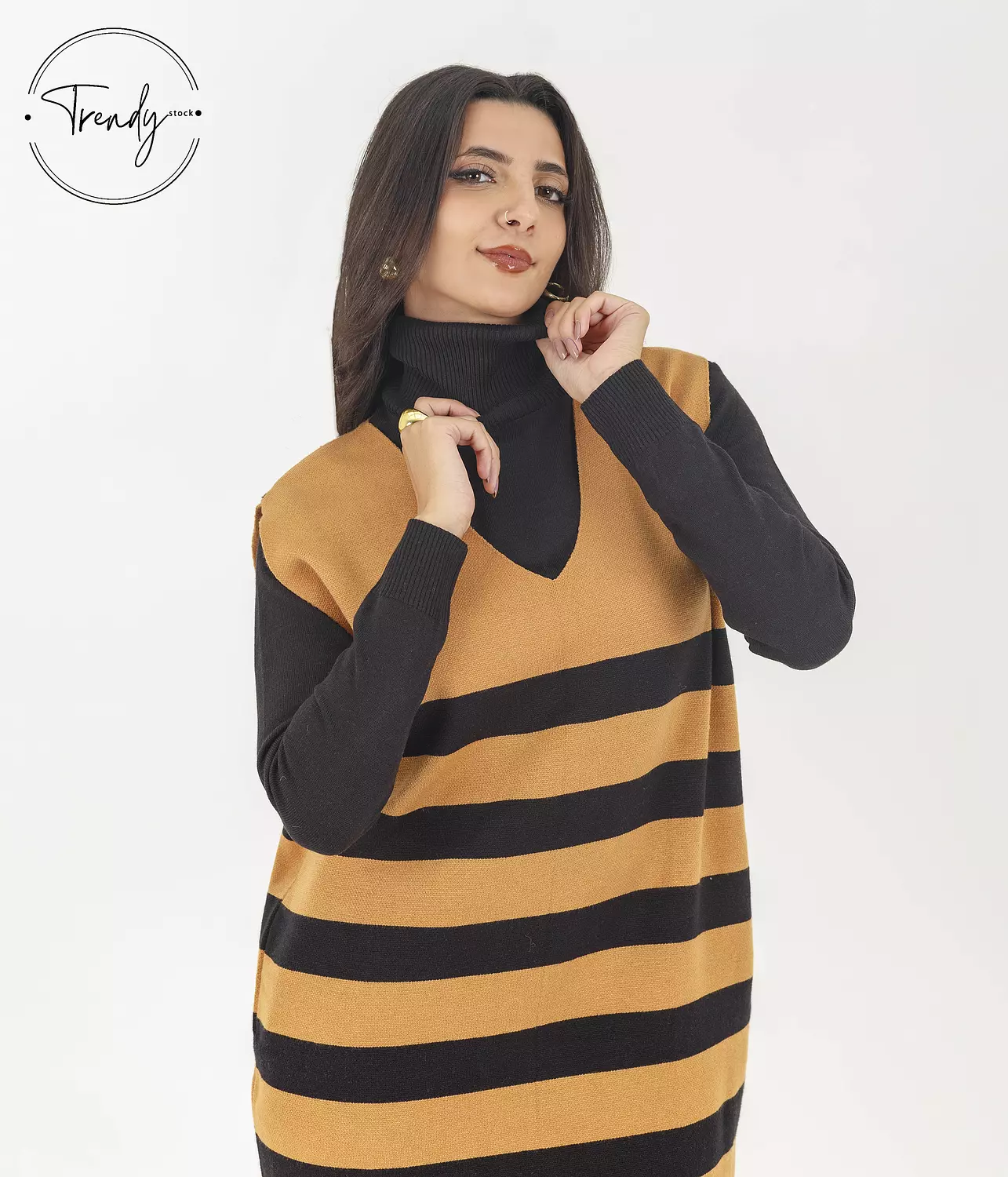 Cut Stripped Dress 2