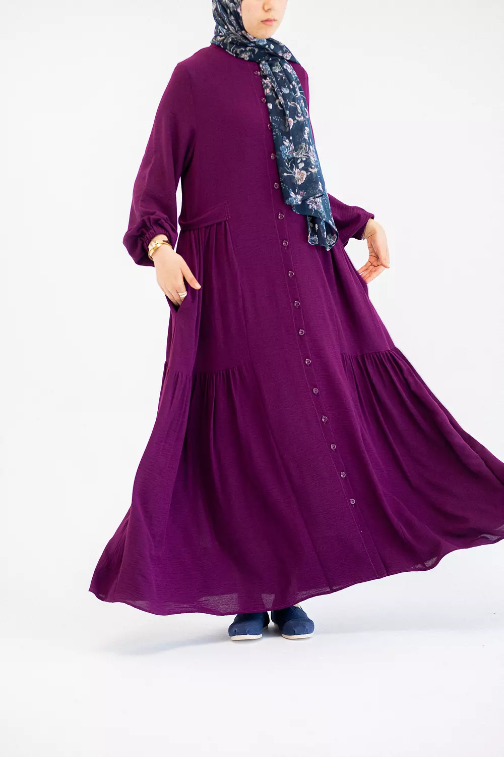 Purple loose Dress  image
