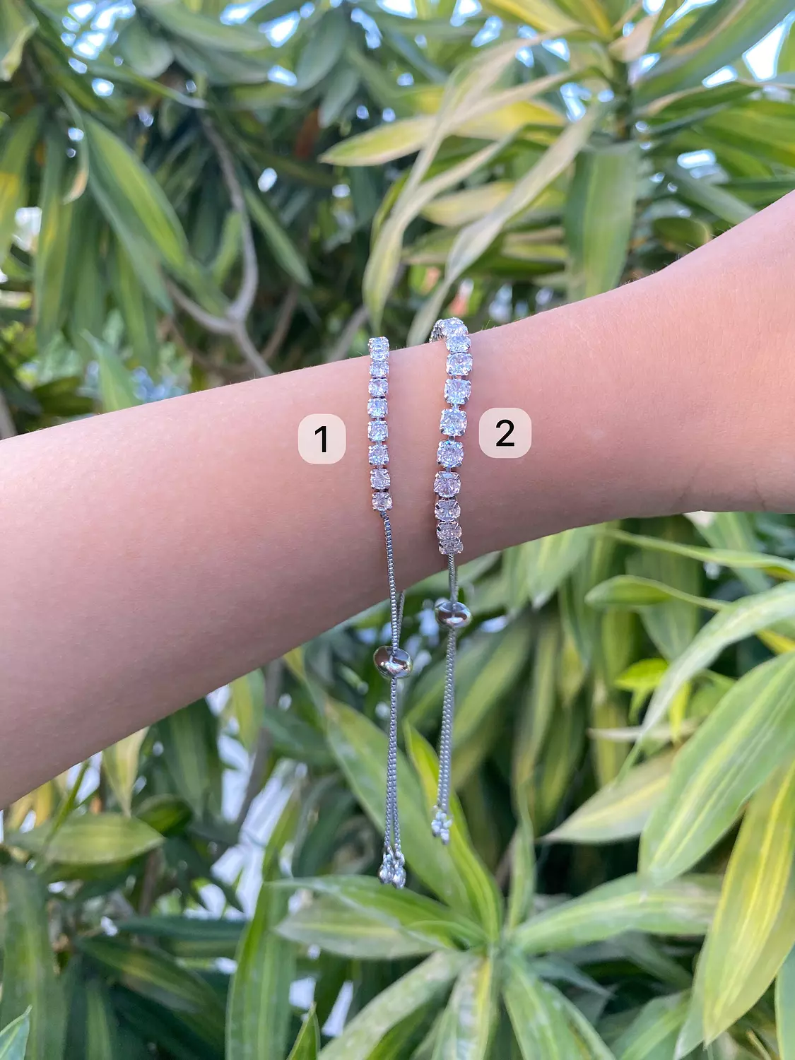 Silver tennis bracelet  1