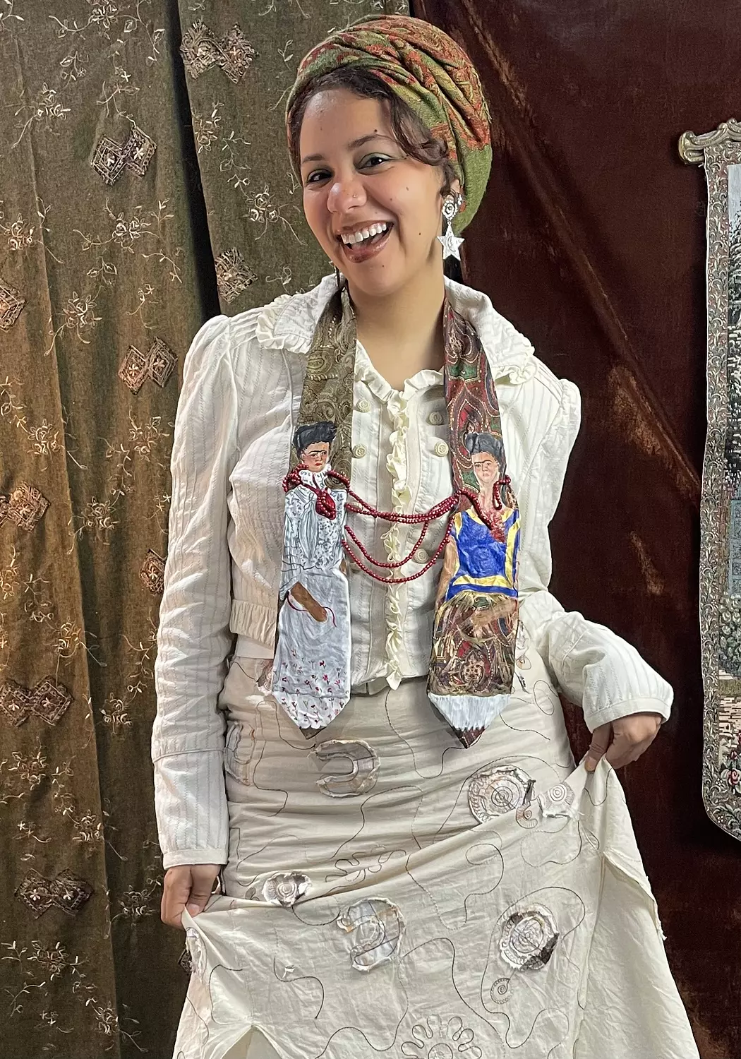 Frida kahlo double cravat (pre-order) hover image
