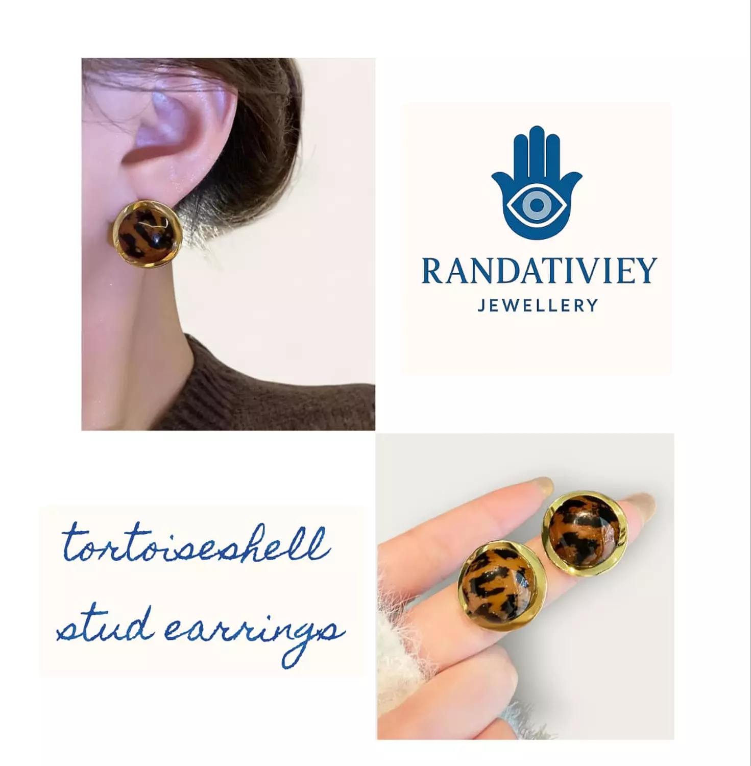 Tortoiseshell Statement Stud Earrings 🐾 image