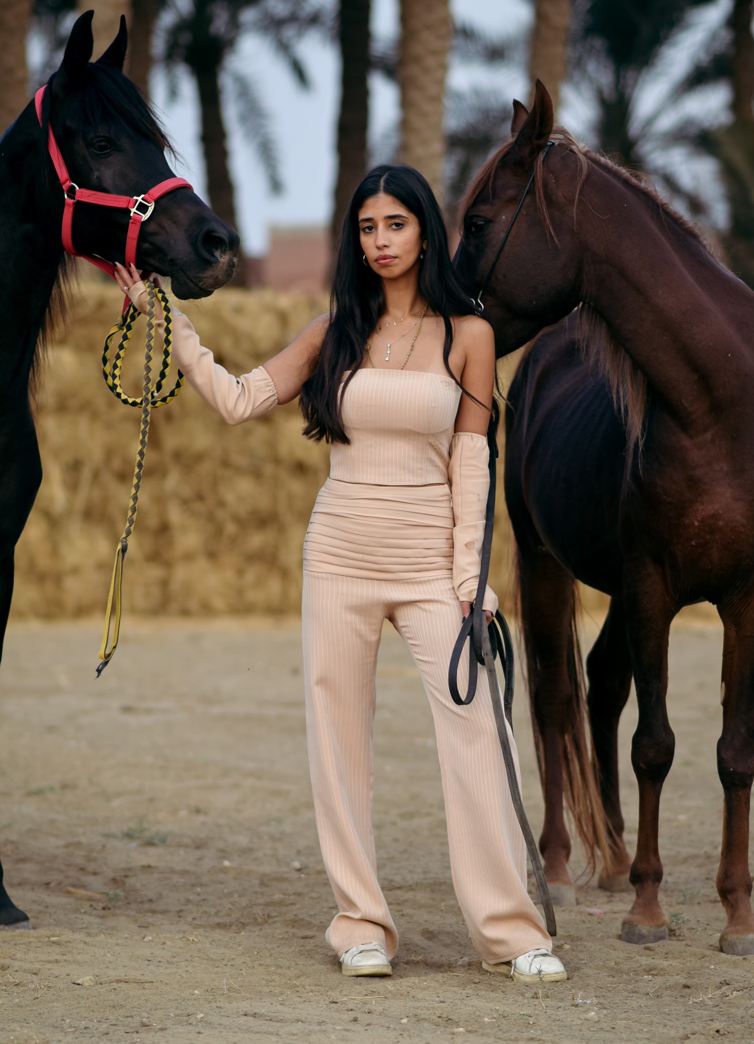 Nude Stitched Set