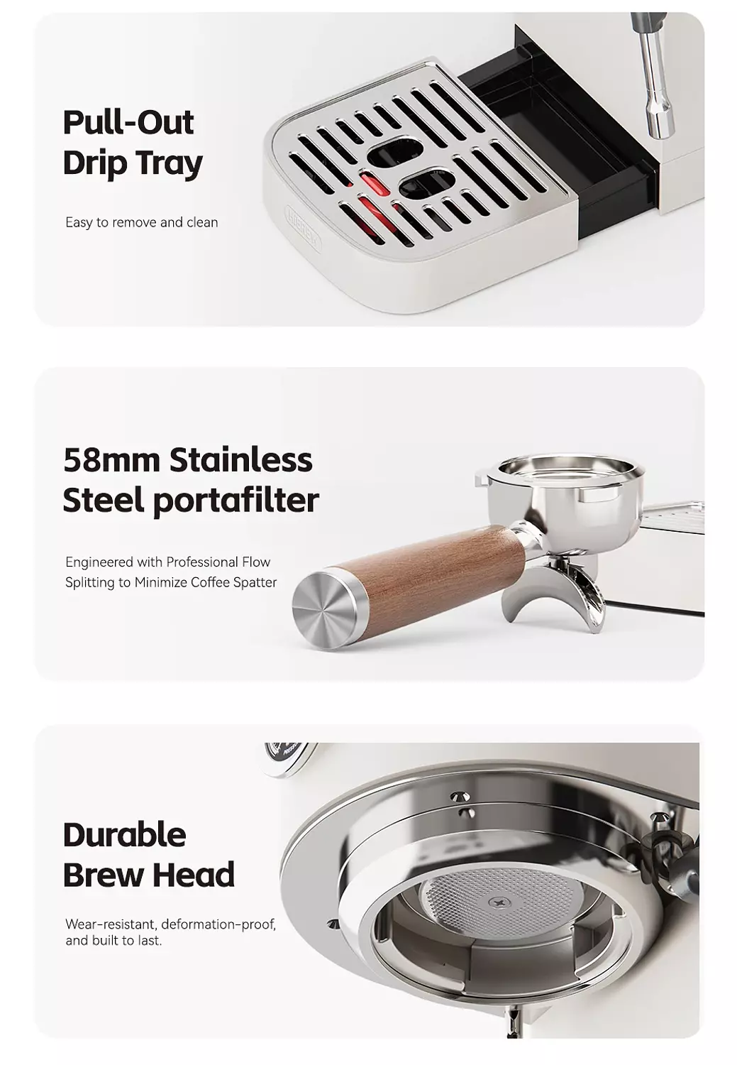 H13 Super Barista 58 mm port filter Touch screen dual boiler 6