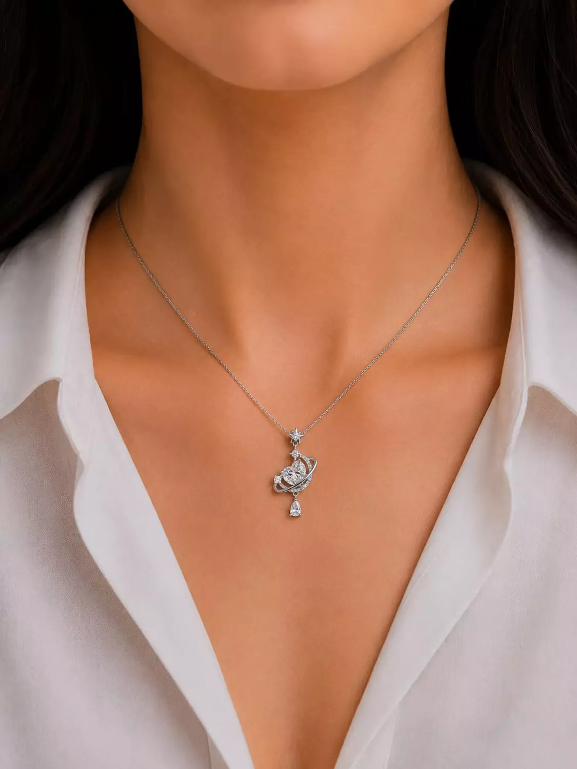 Silver Necklace Heart image