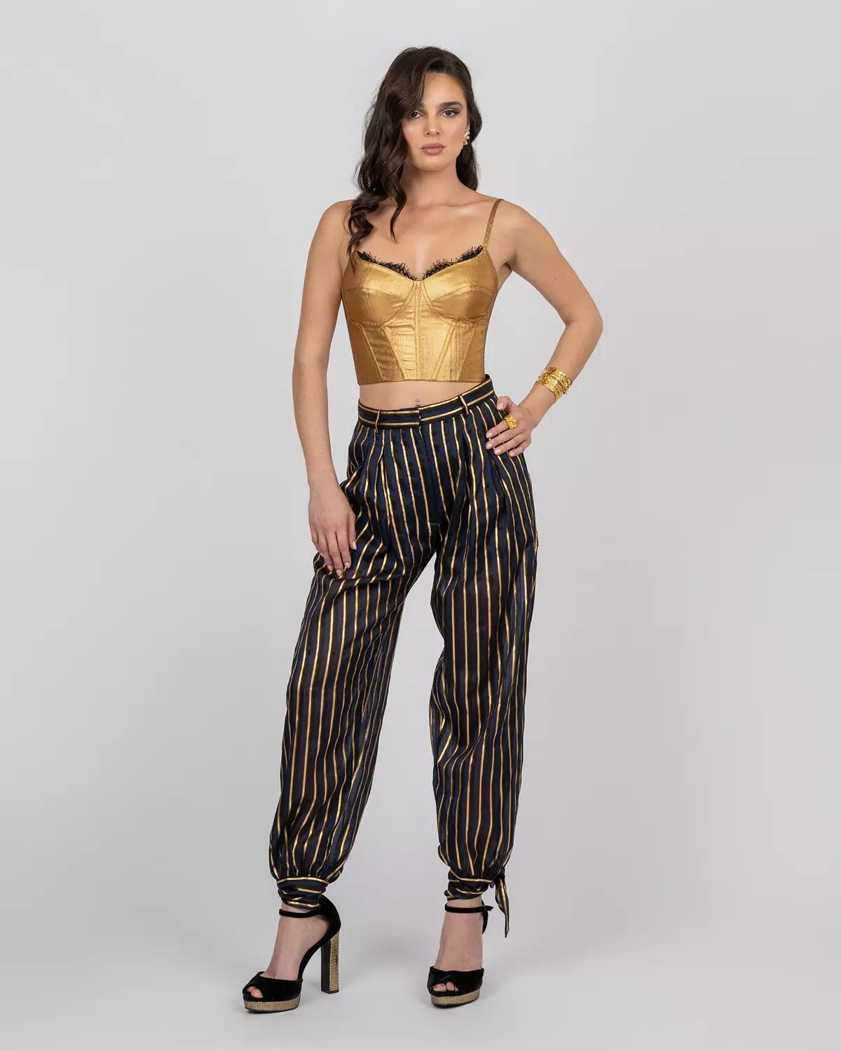 Gold Brocade Corset hover image