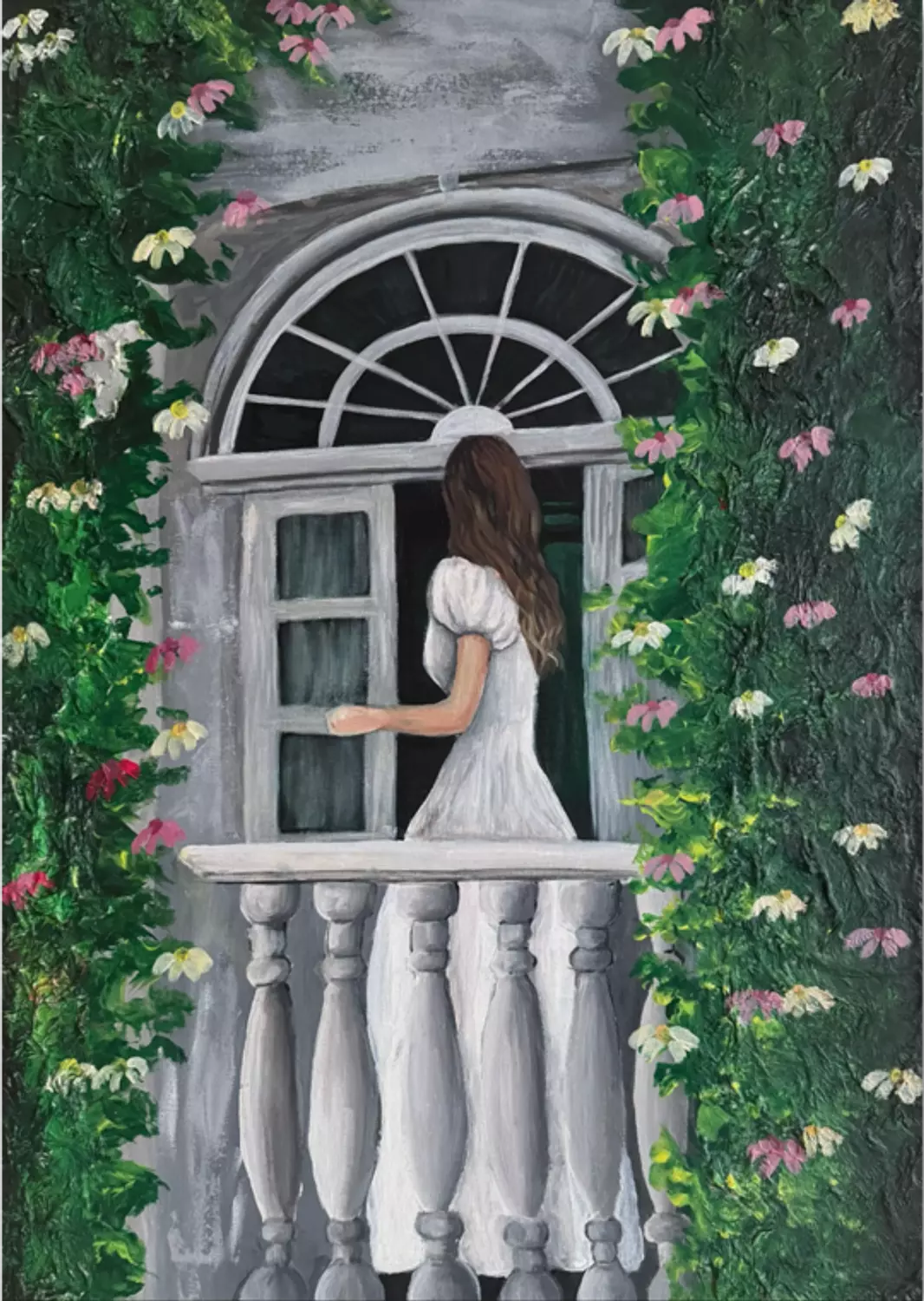 A girl in the window  image