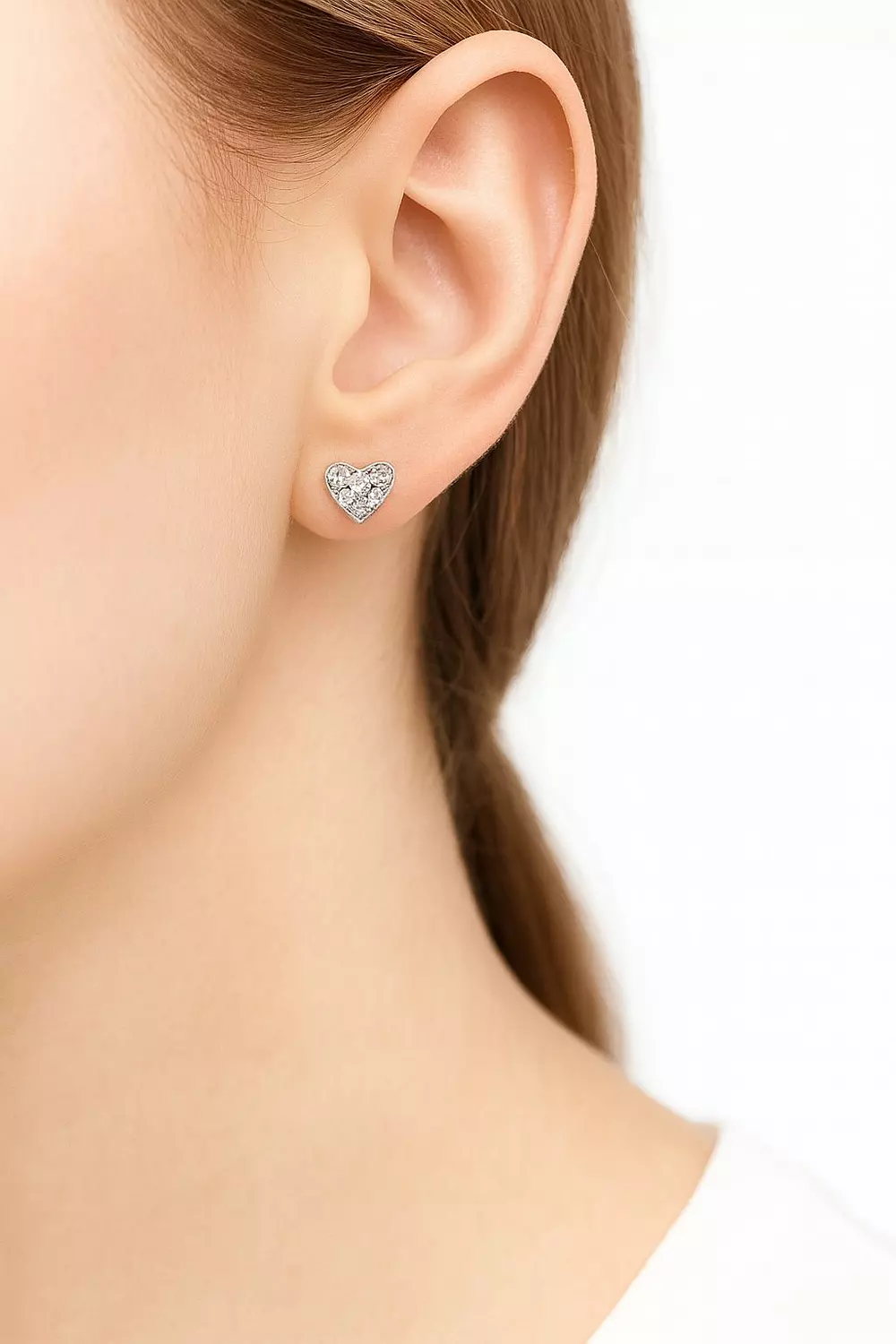 Silver Earrings Heart image