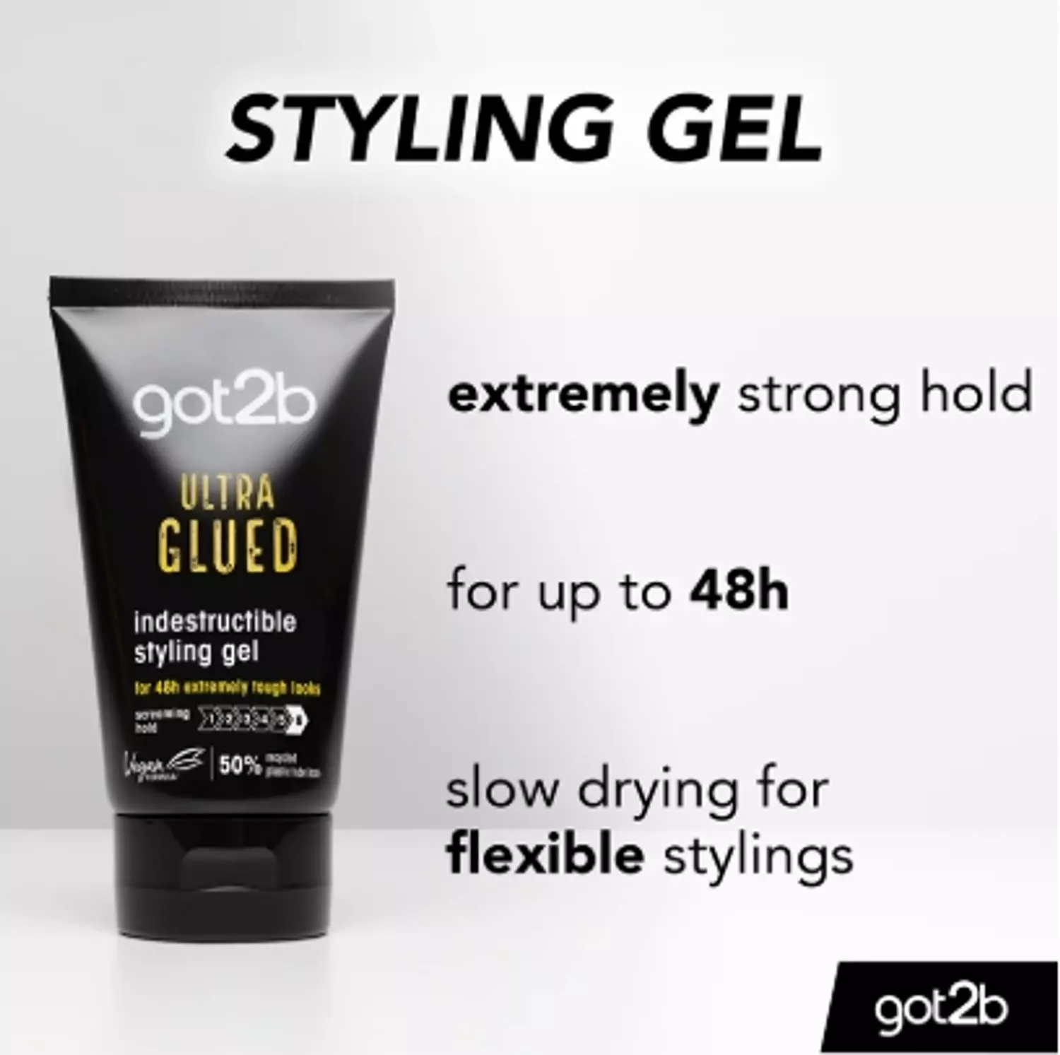 GOT2B Ultra Glued Ultra strong hold styling gel 1