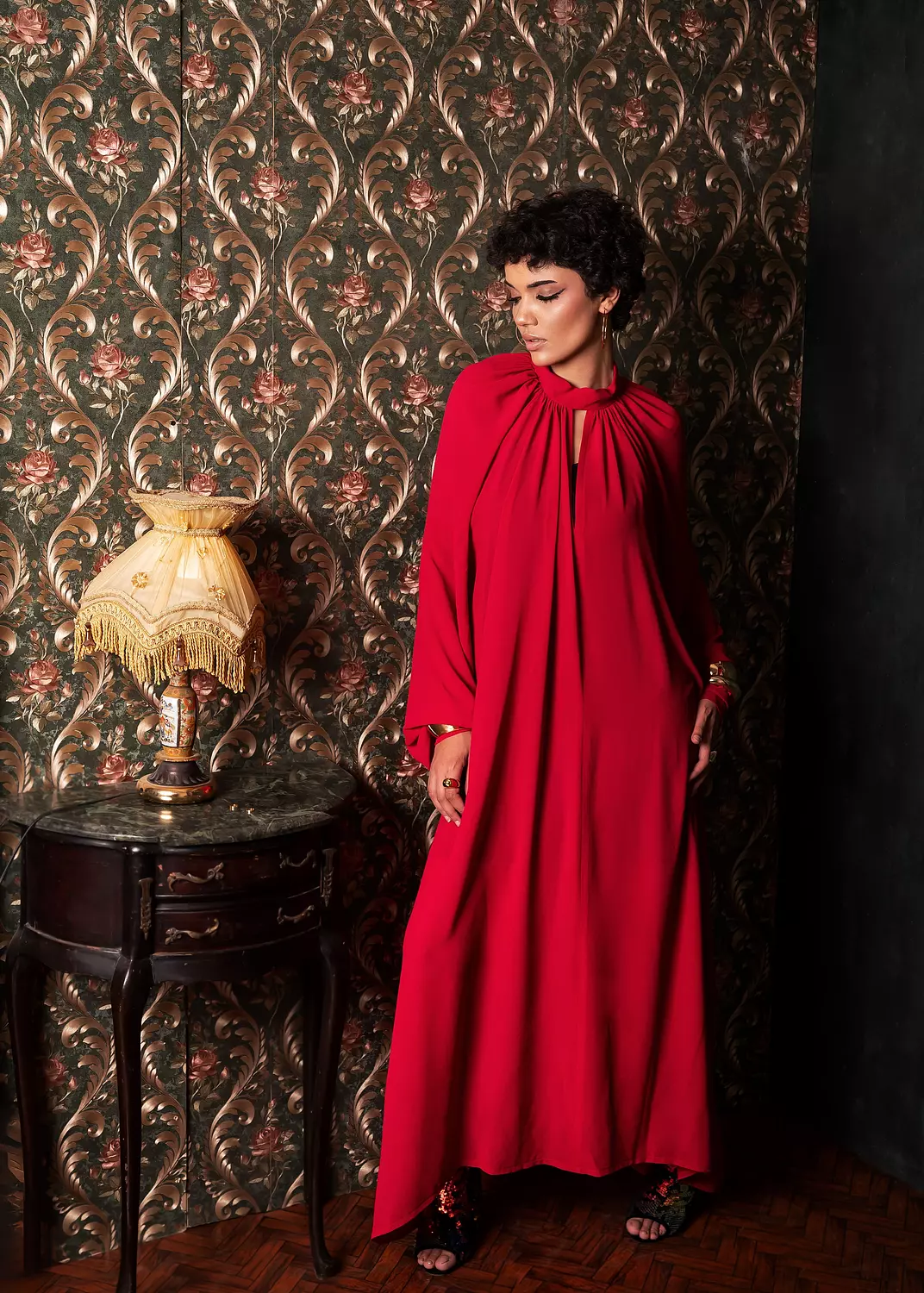 Rouge Whisper Chiffon Dress  image