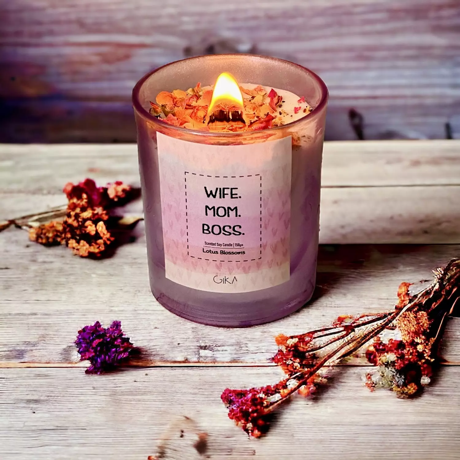 WIFE MOM BOSS CANDLE image