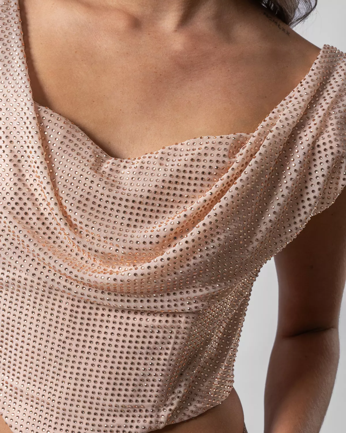 Powder Pink Strass Corset  3