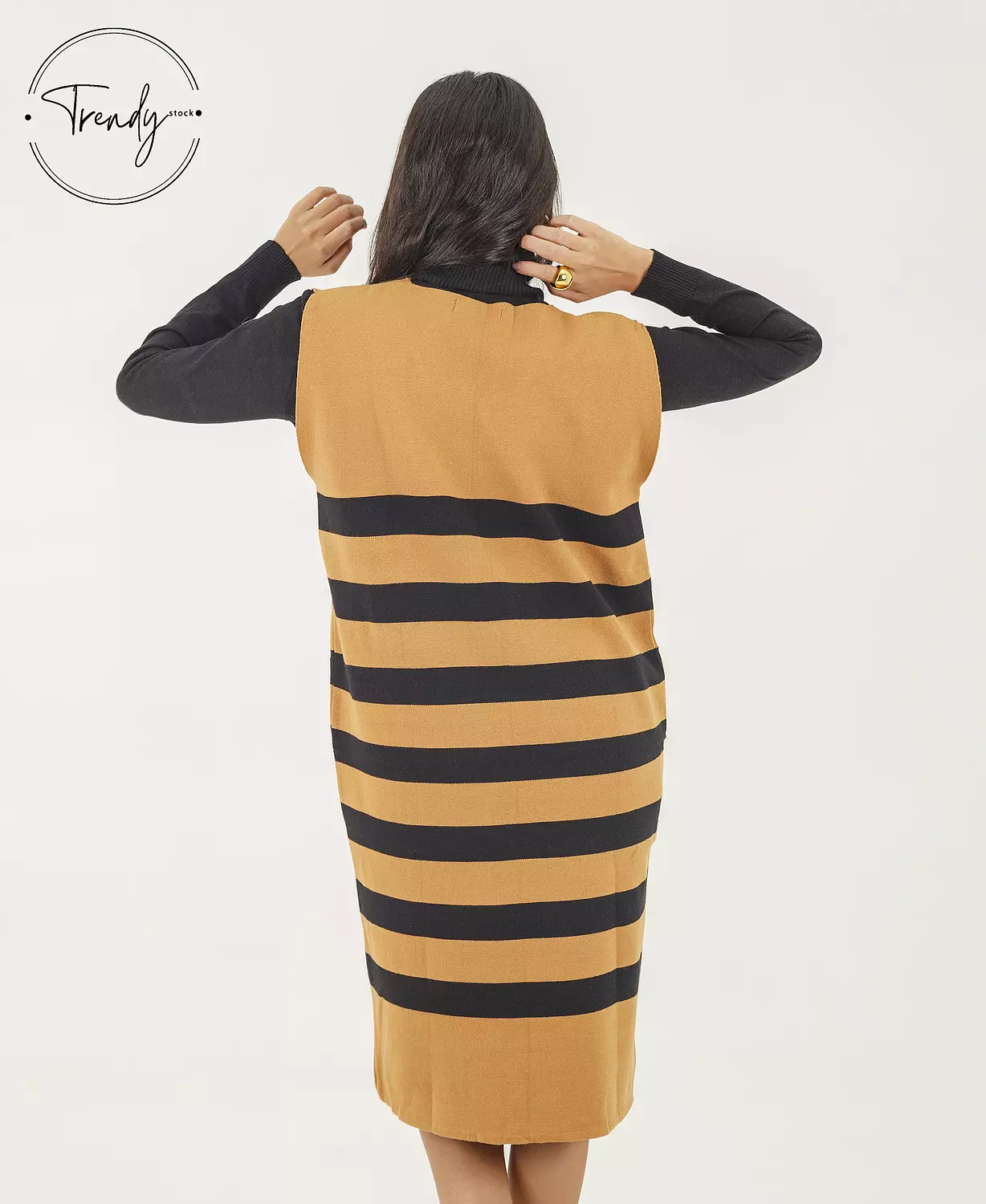 Cut Stripped Dress 1