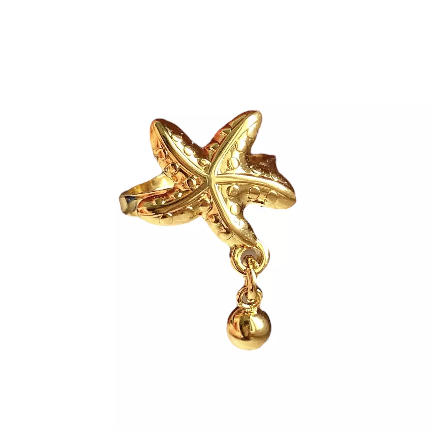 Star ring with dangling charm image