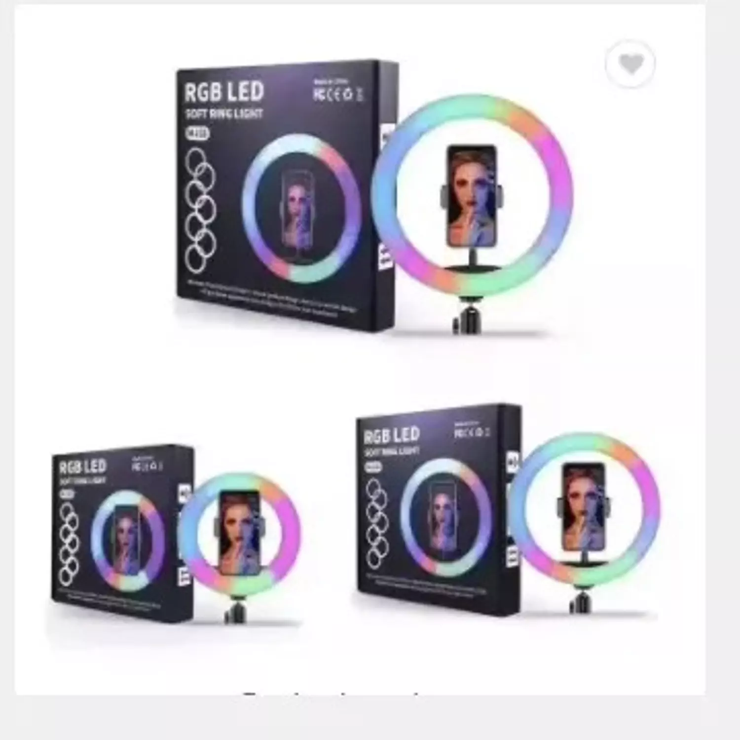 MJ45 RGB LED Soft Ring Light with Stepless Dimming and 360° Rotation 9