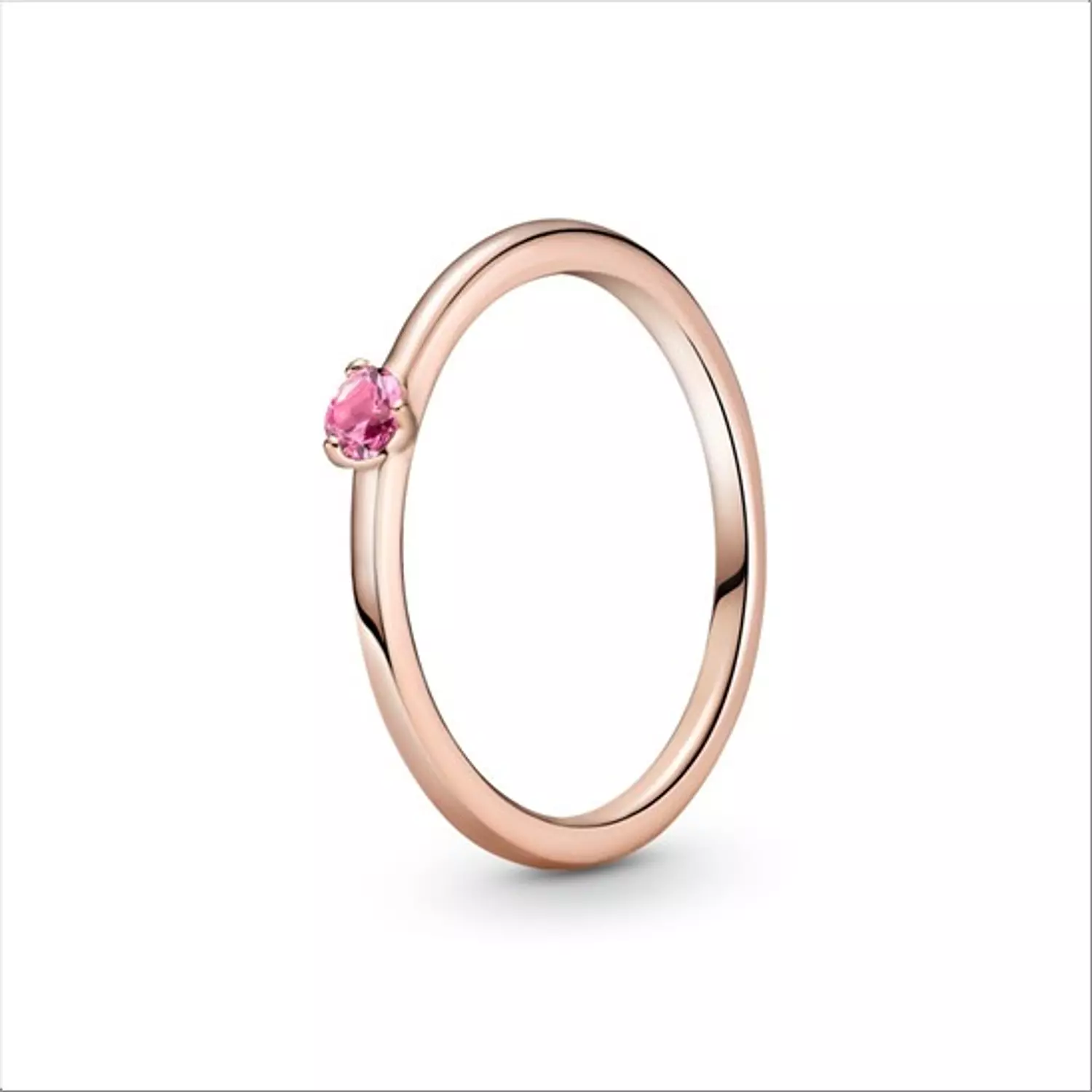 Pandora Rose ring with phlox pink crystal